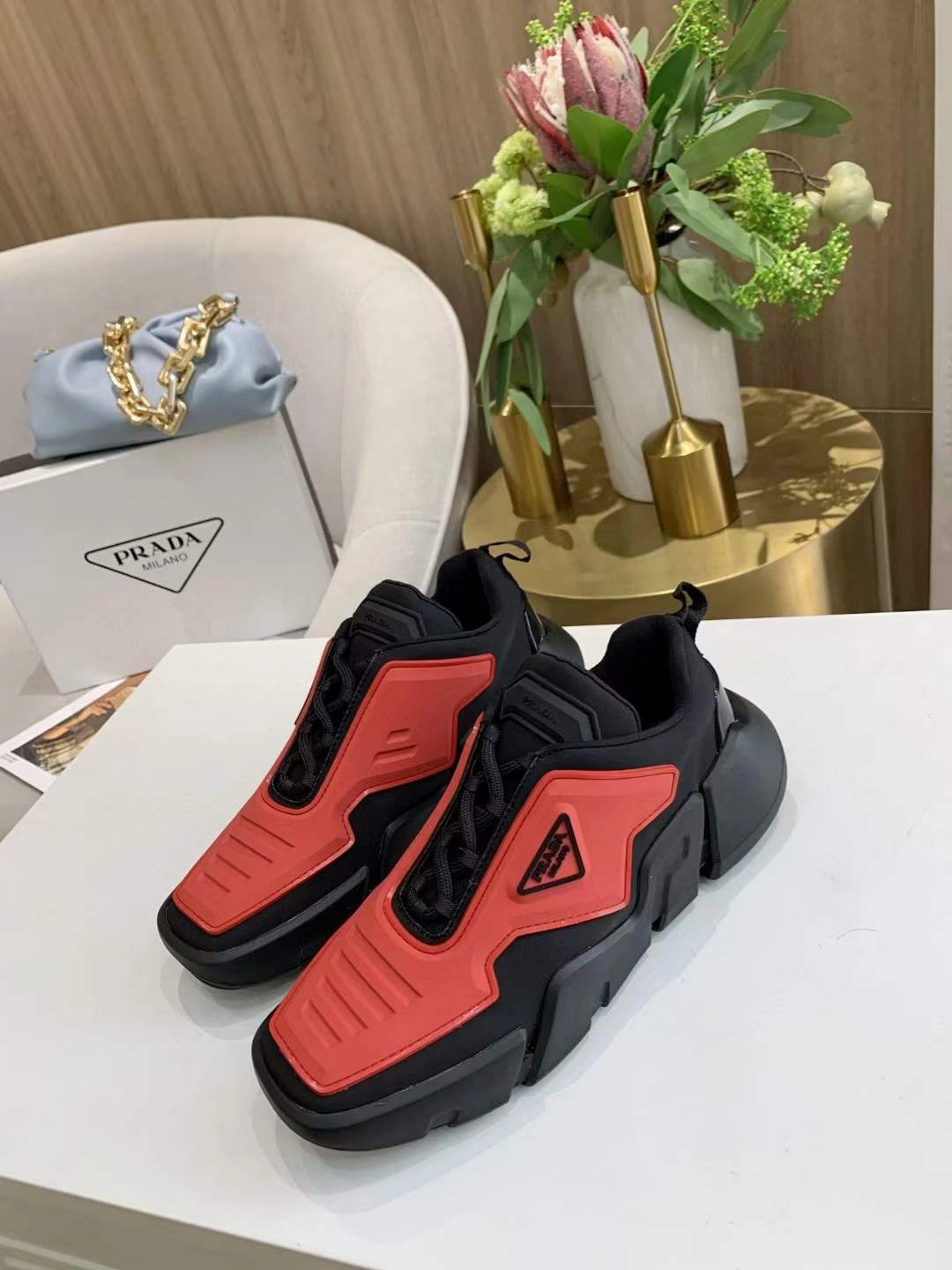 Premium Mens Women P*rada Top Sneakers 6584