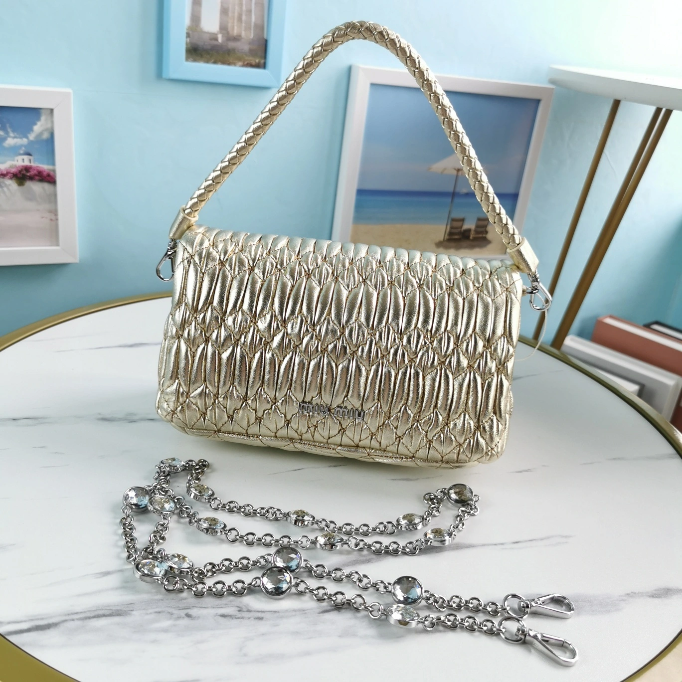 Popular M*iu M*iu Bag Top Quality 121*12*5cm 9443
