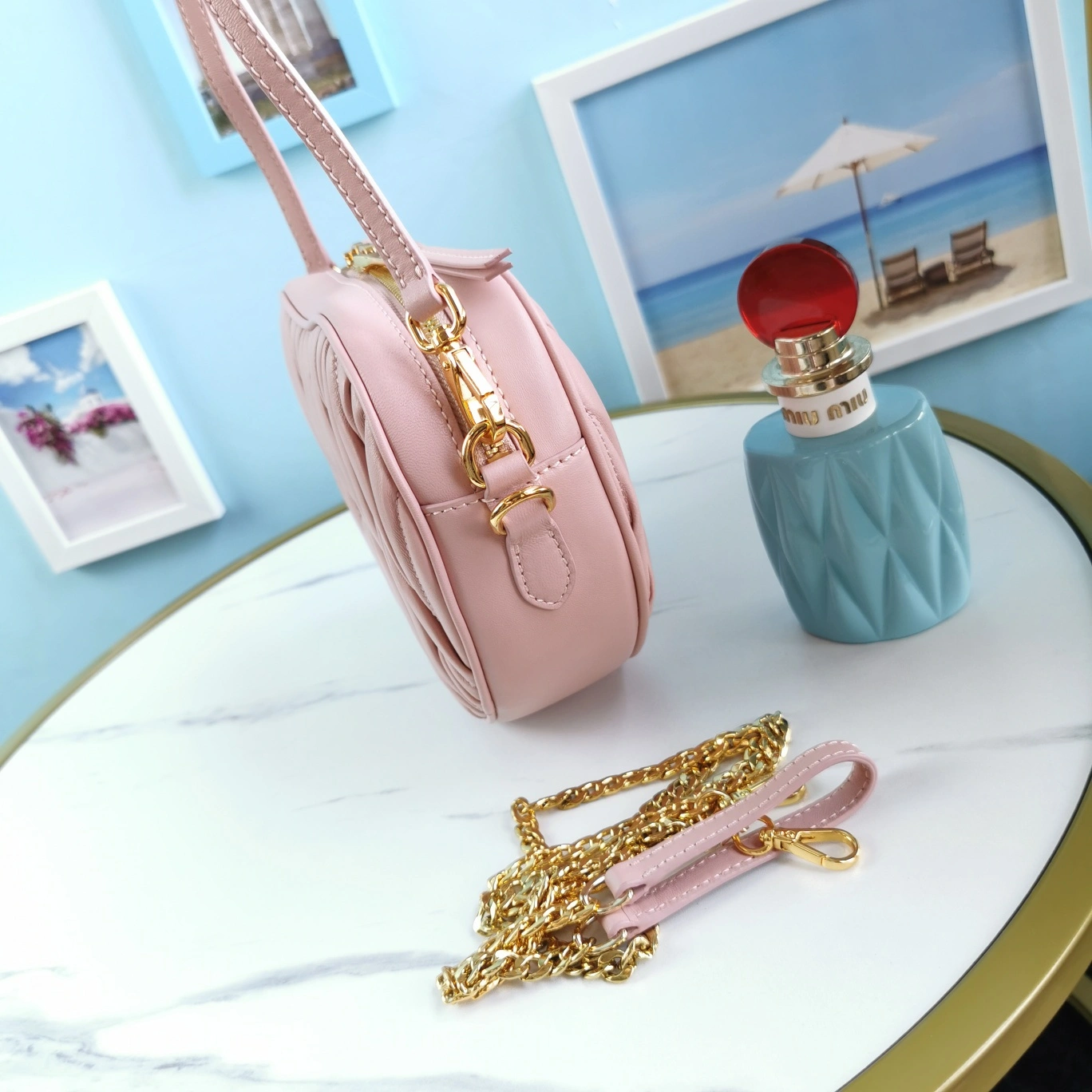 M*iu M*iu Bag Top Quality 18*15.5*5cm TravelReady 9442