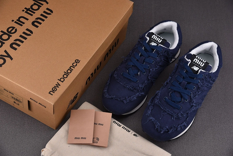 Durable New Balance 574 M*iu M*iu Denim Royal Blue 2465