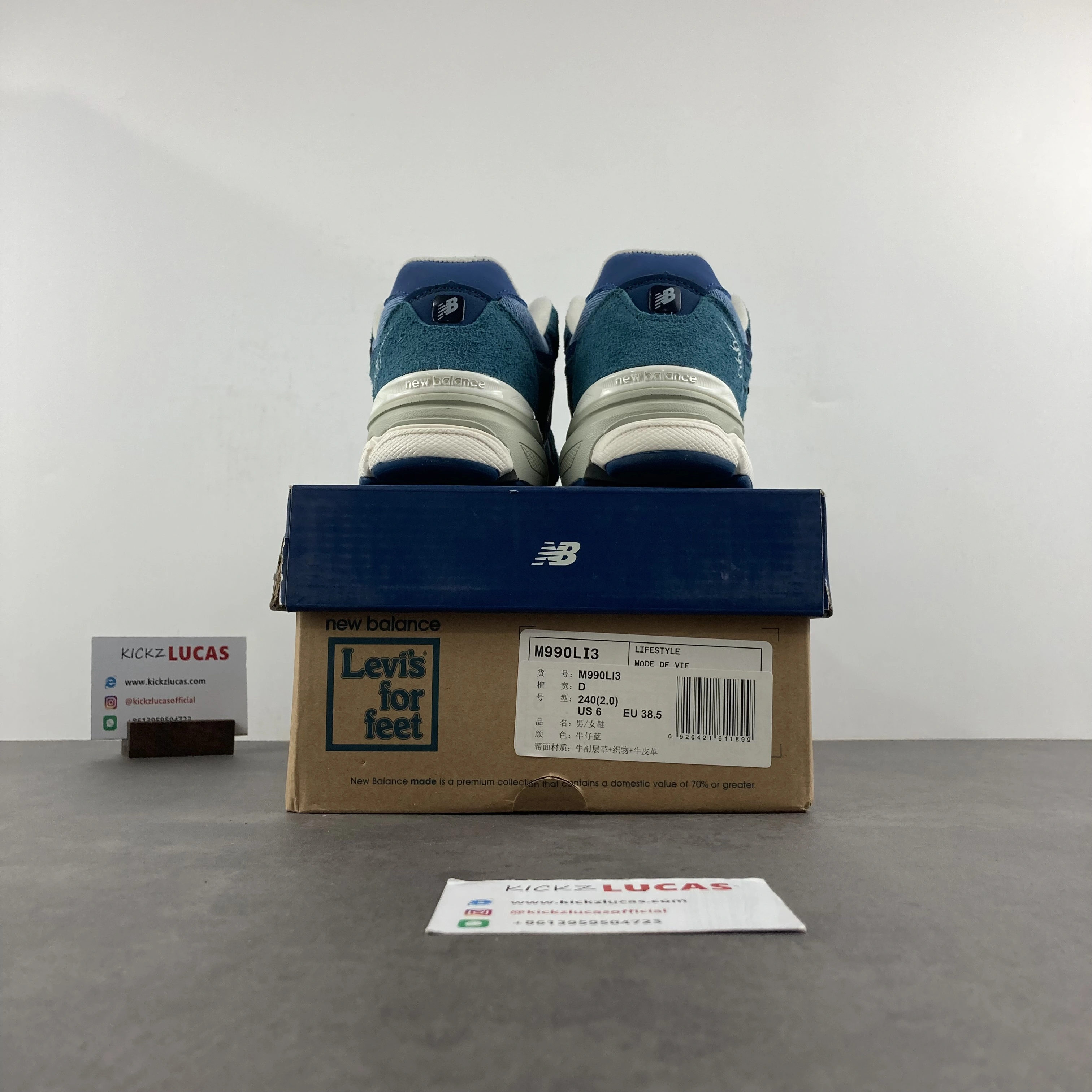 New Balance 990v3 Levi's Denim M990LI Packable 2480