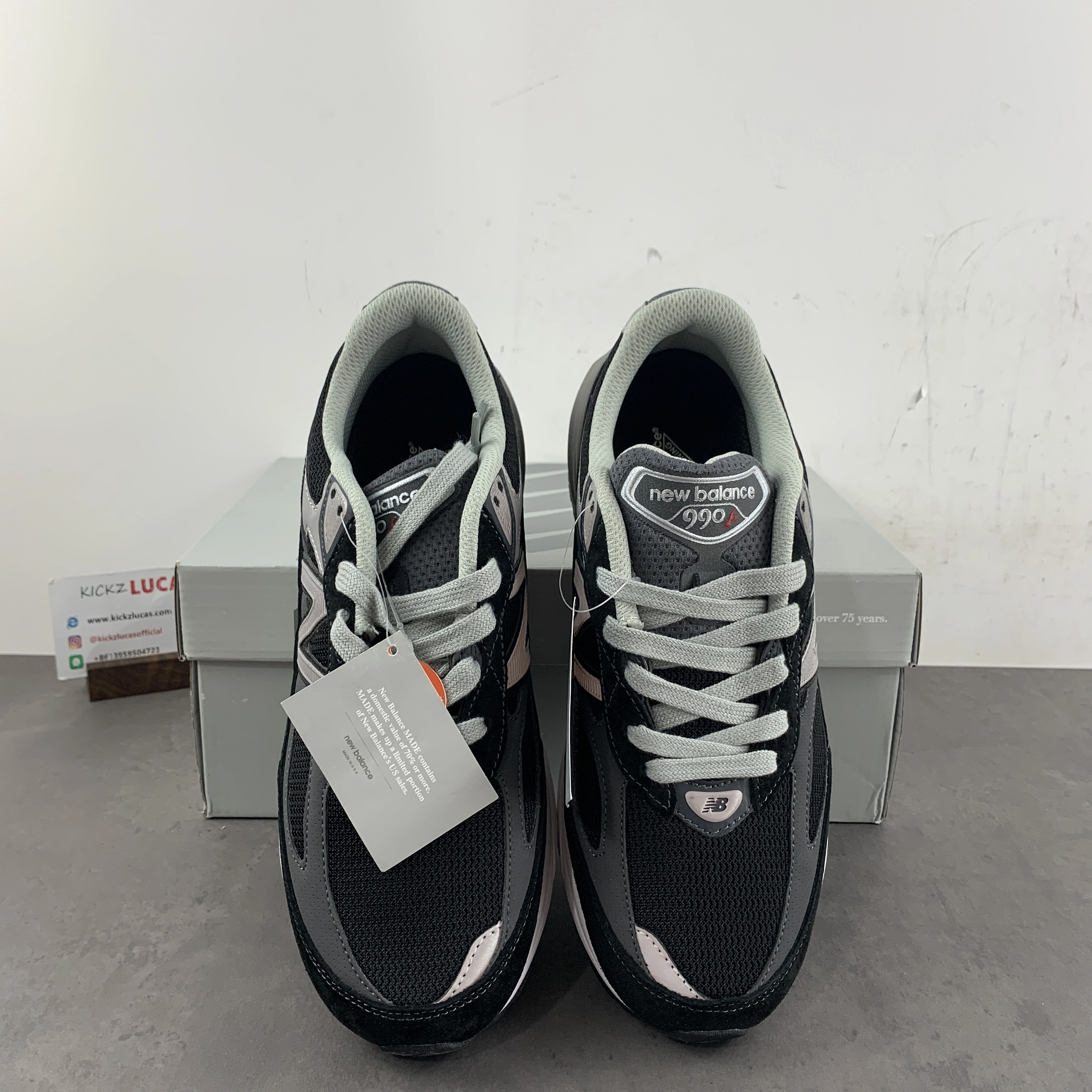 HighQuality New Balance 990v6 MiUSA Black Grey White M990BK 2449