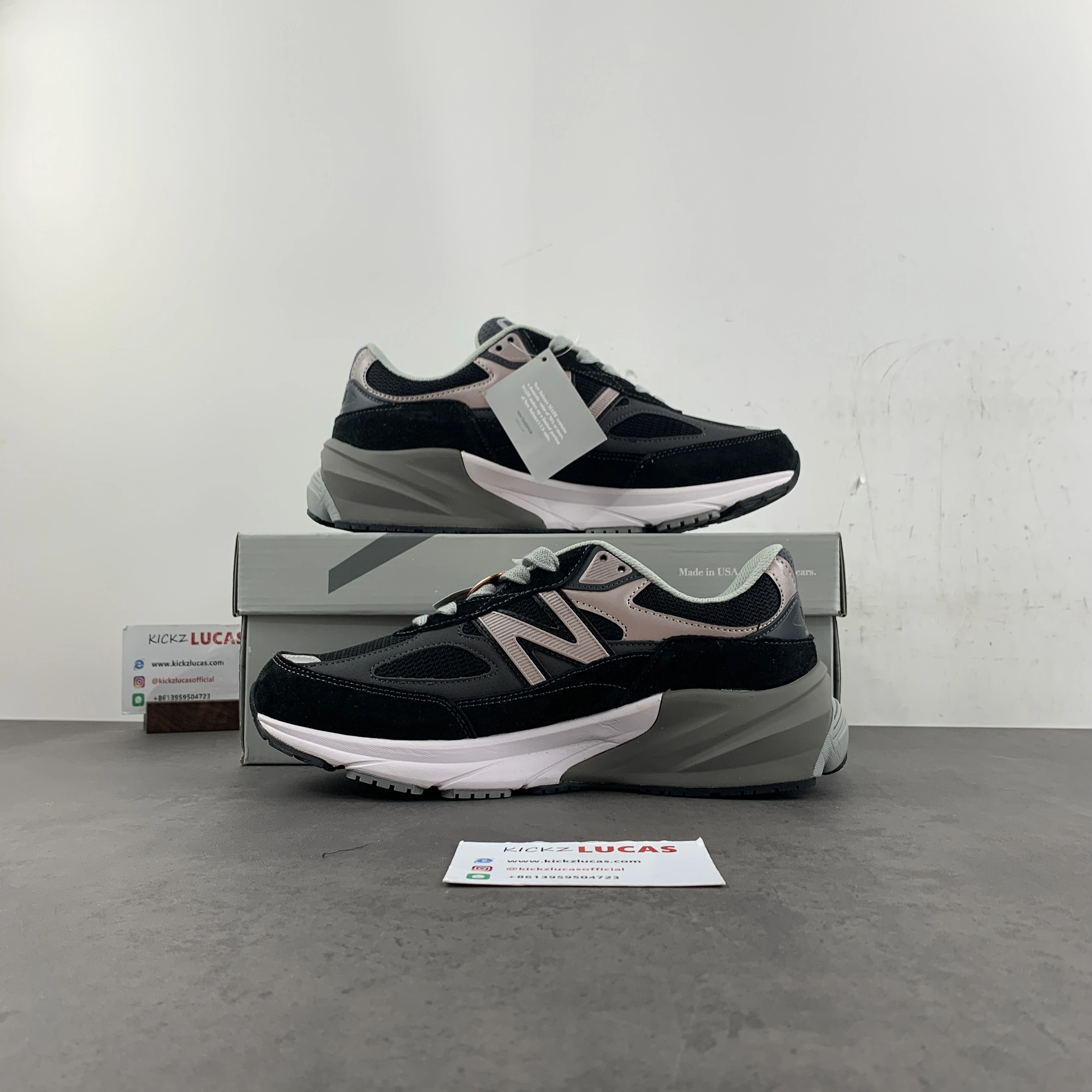 HighQuality New Balance 990v6 MiUSA Black Grey White M990BK 2449