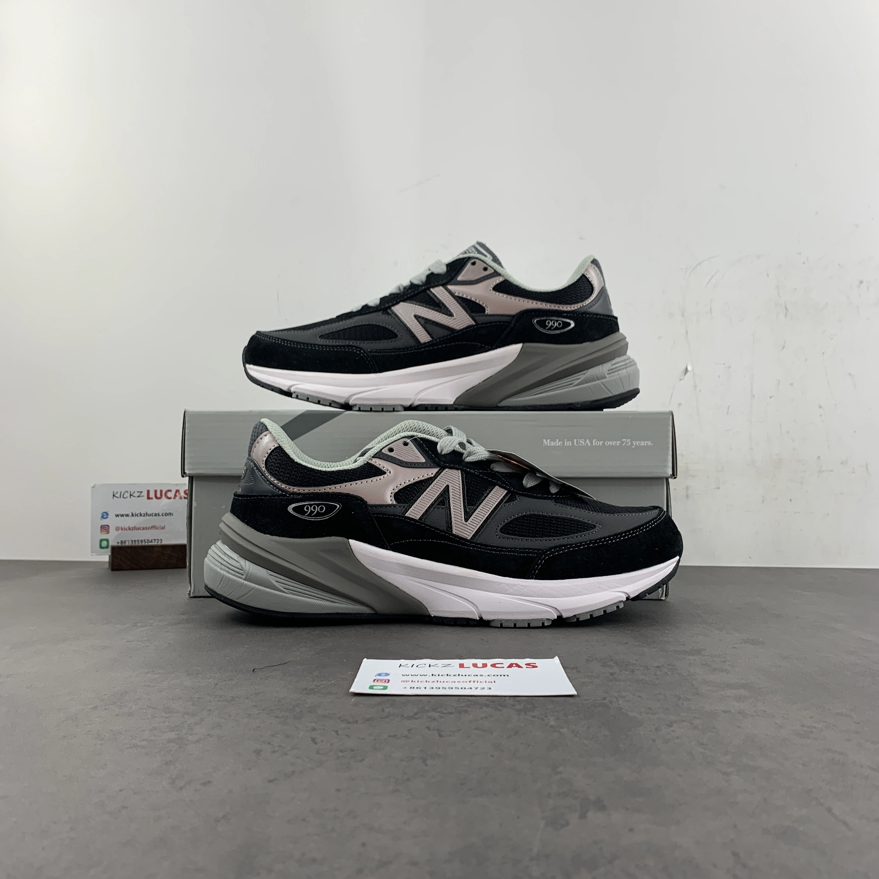 HighQuality New Balance 990v6 MiUSA Black Grey White M990BK 2449