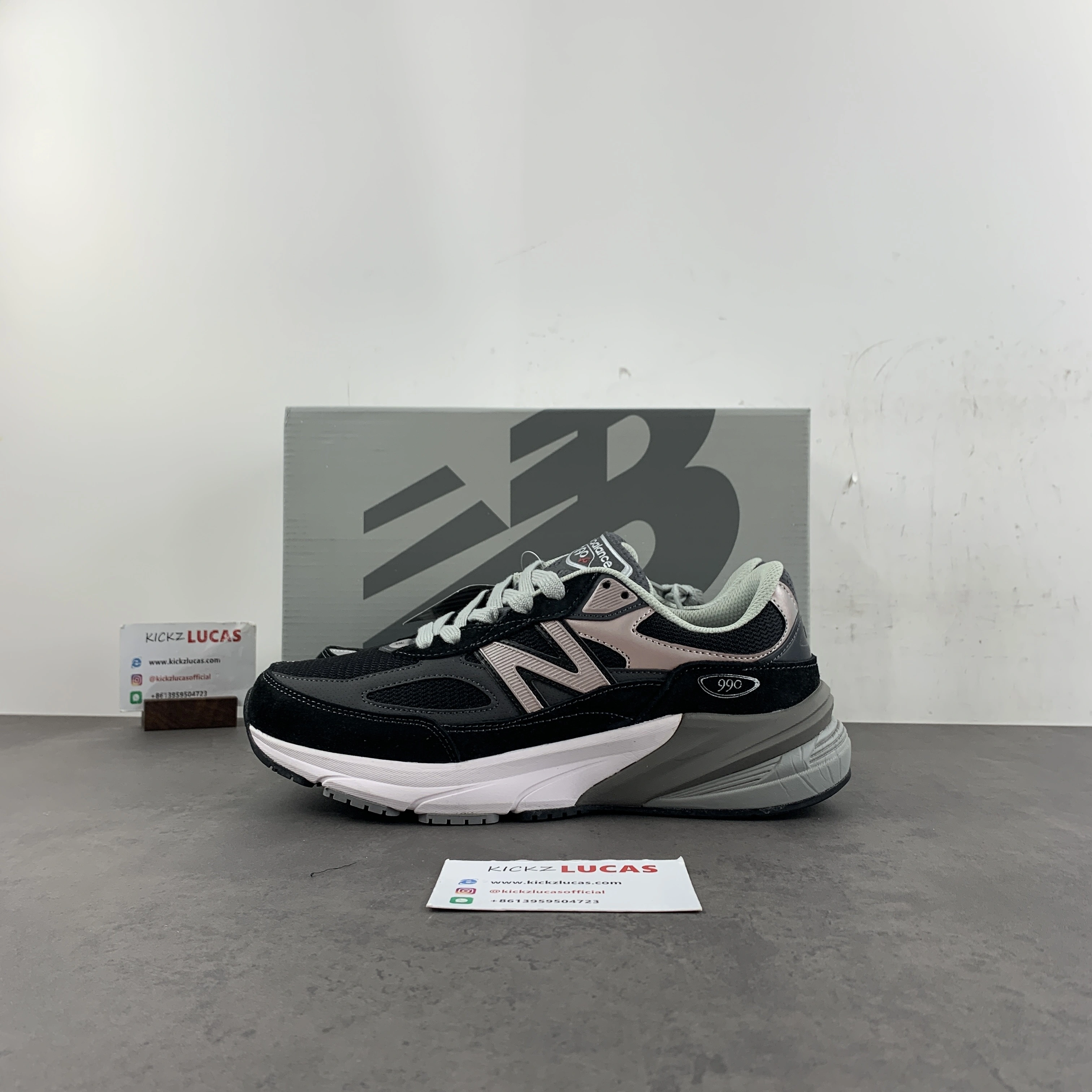 HighQuality New Balance 990v6 MiUSA Black Grey White M990BK 2449
