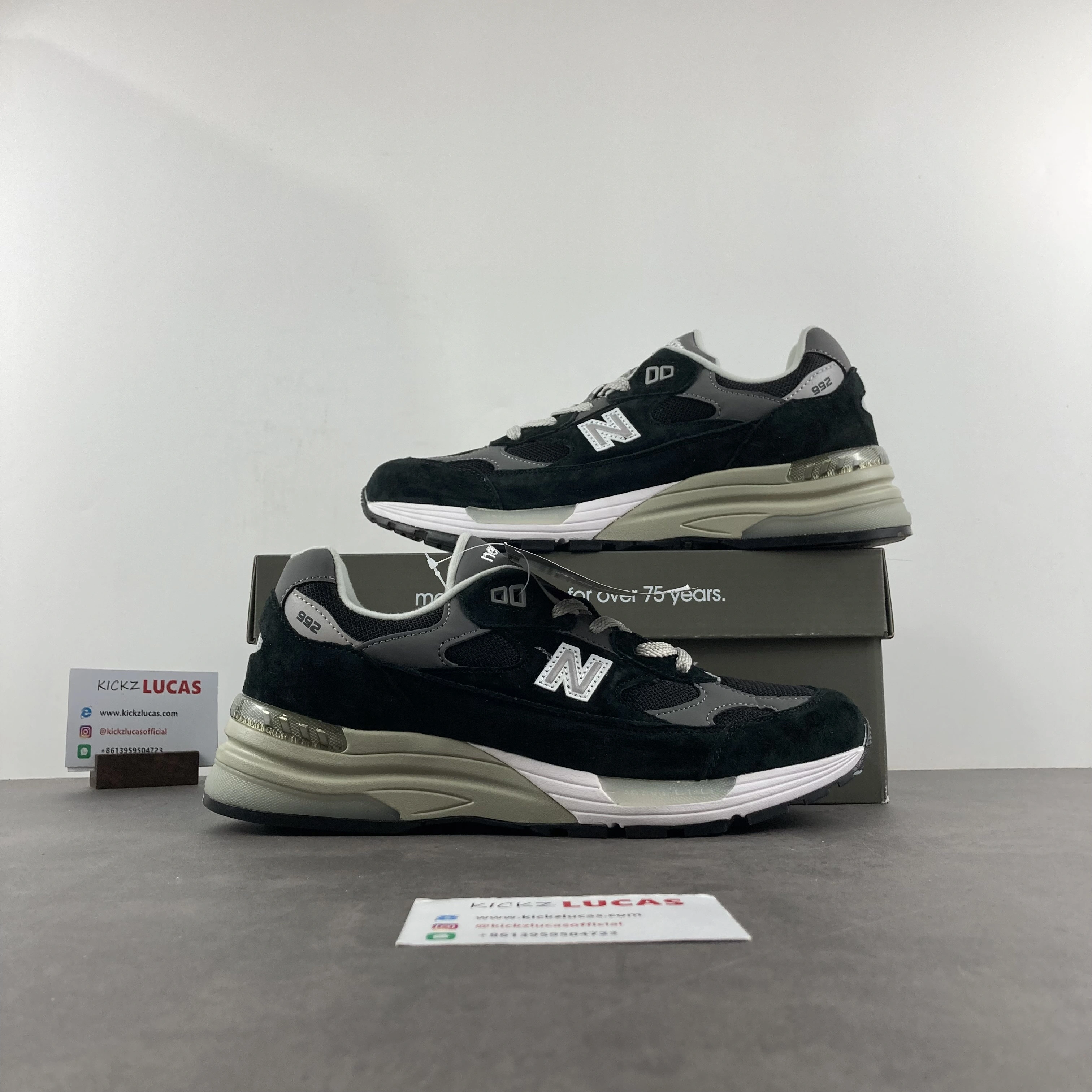 Practical New Balance 992 Black Grey Suede M992EB 2477