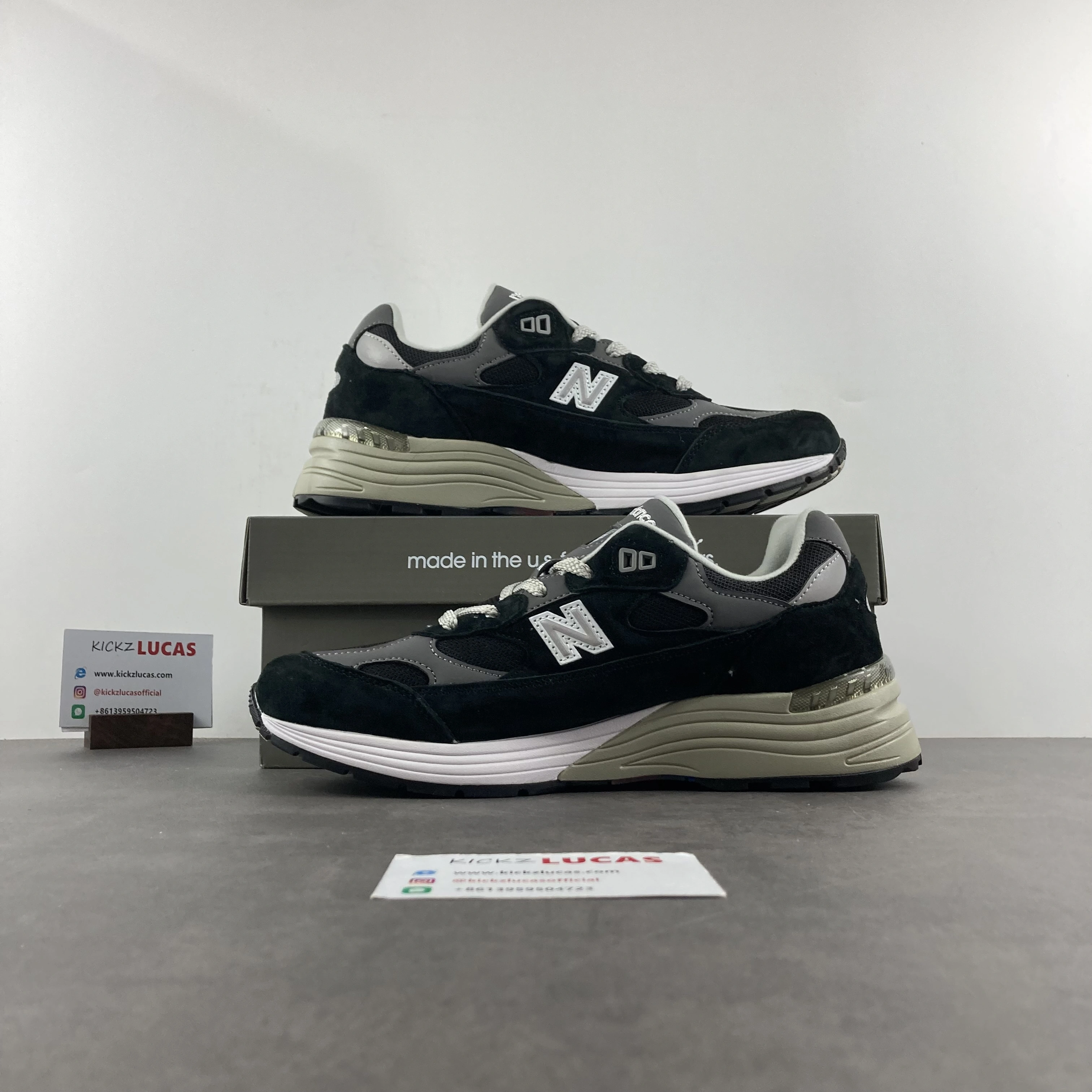 Practical New Balance 992 Black Grey Suede M992EB 2477