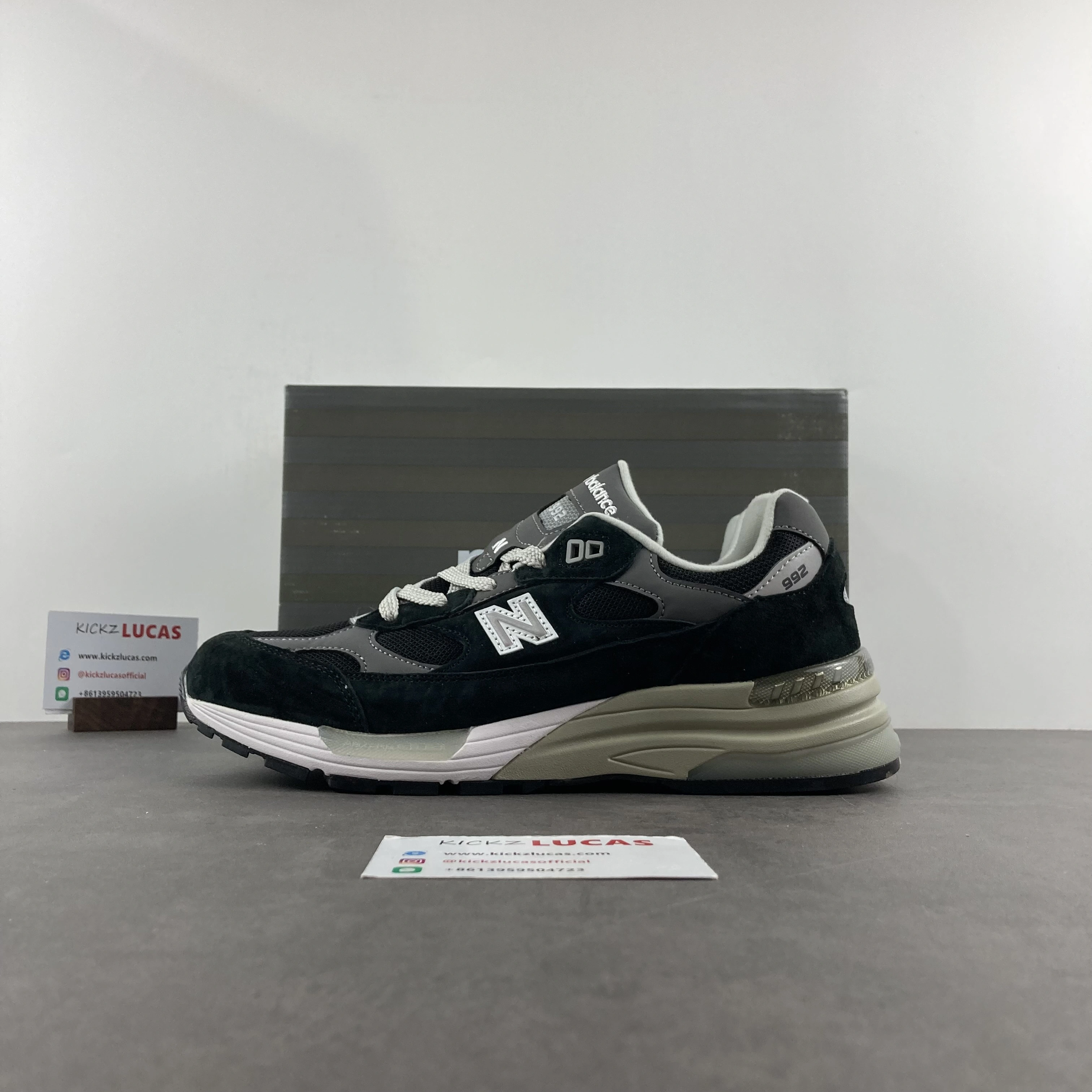 Practical New Balance 992 Black Grey Suede M992EB 2477