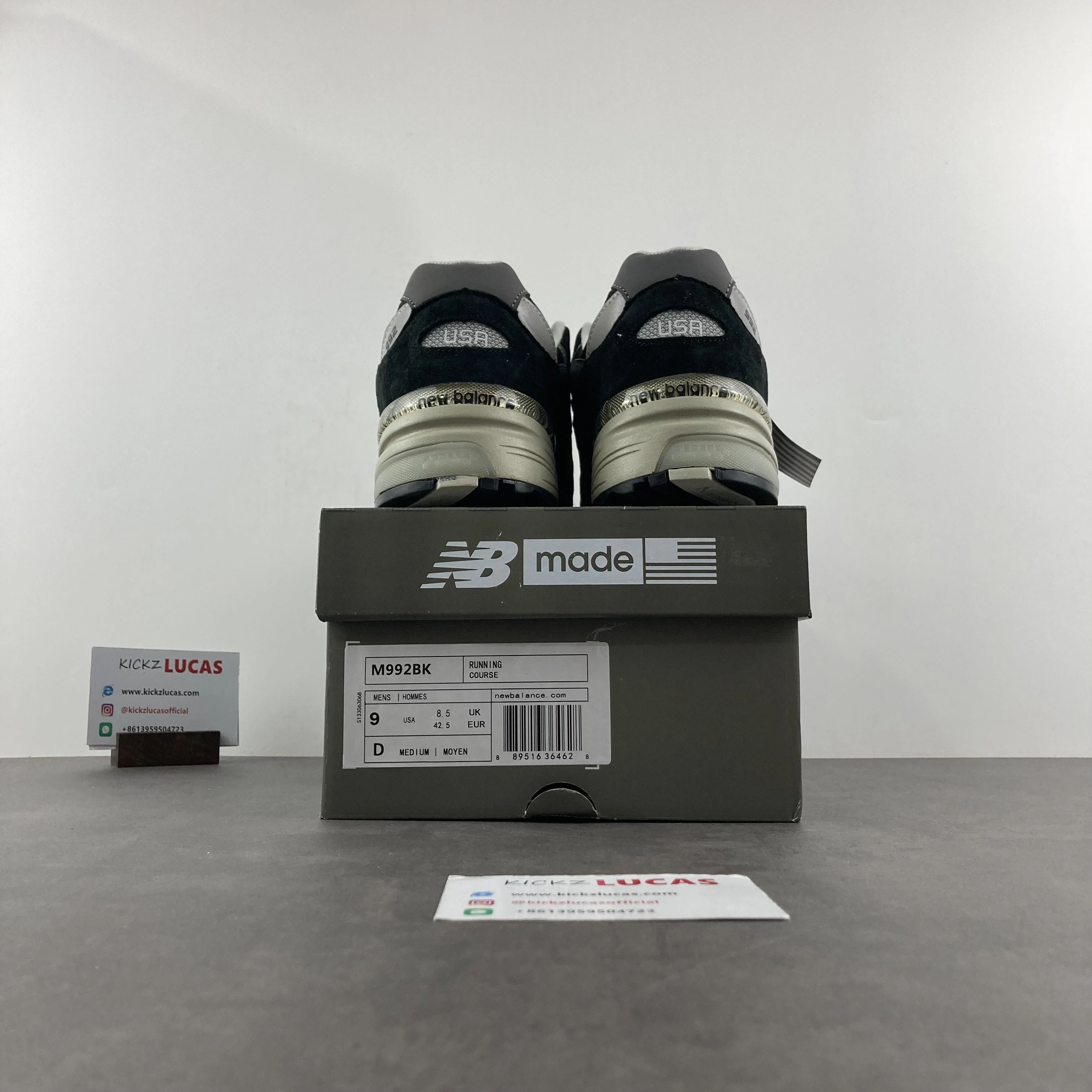 Practical New Balance 992 Black Grey Suede M992EB 2477
