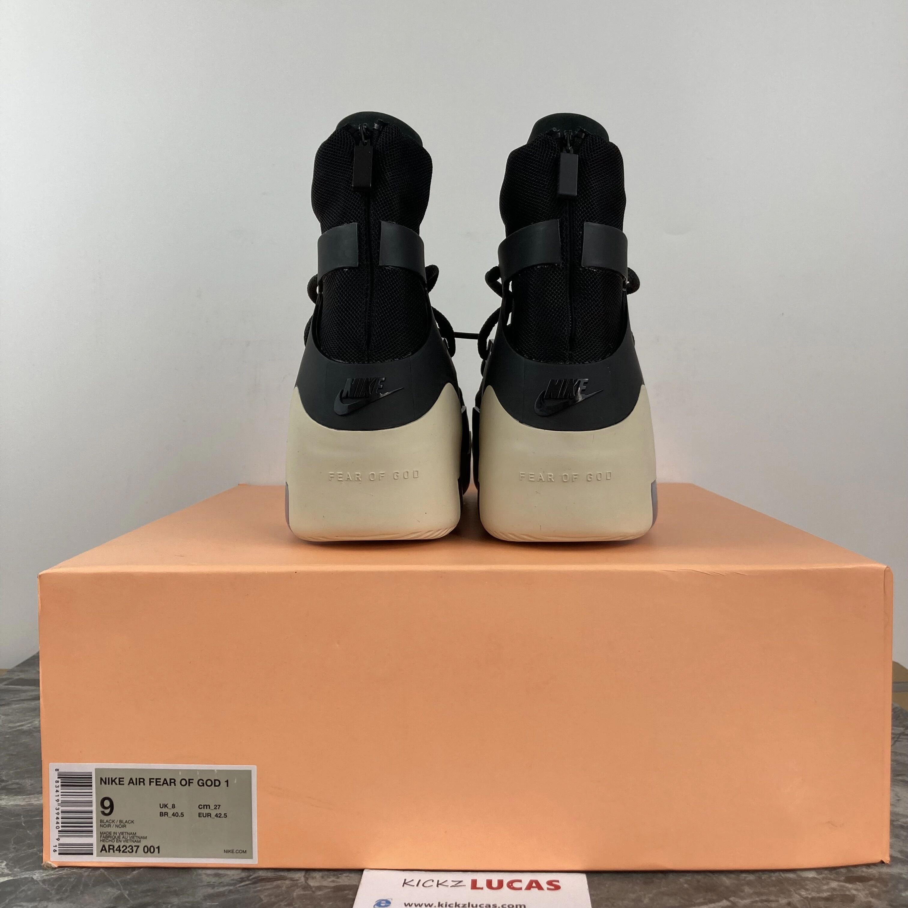 Nike Air Fear Of God 1 black Compact 1310