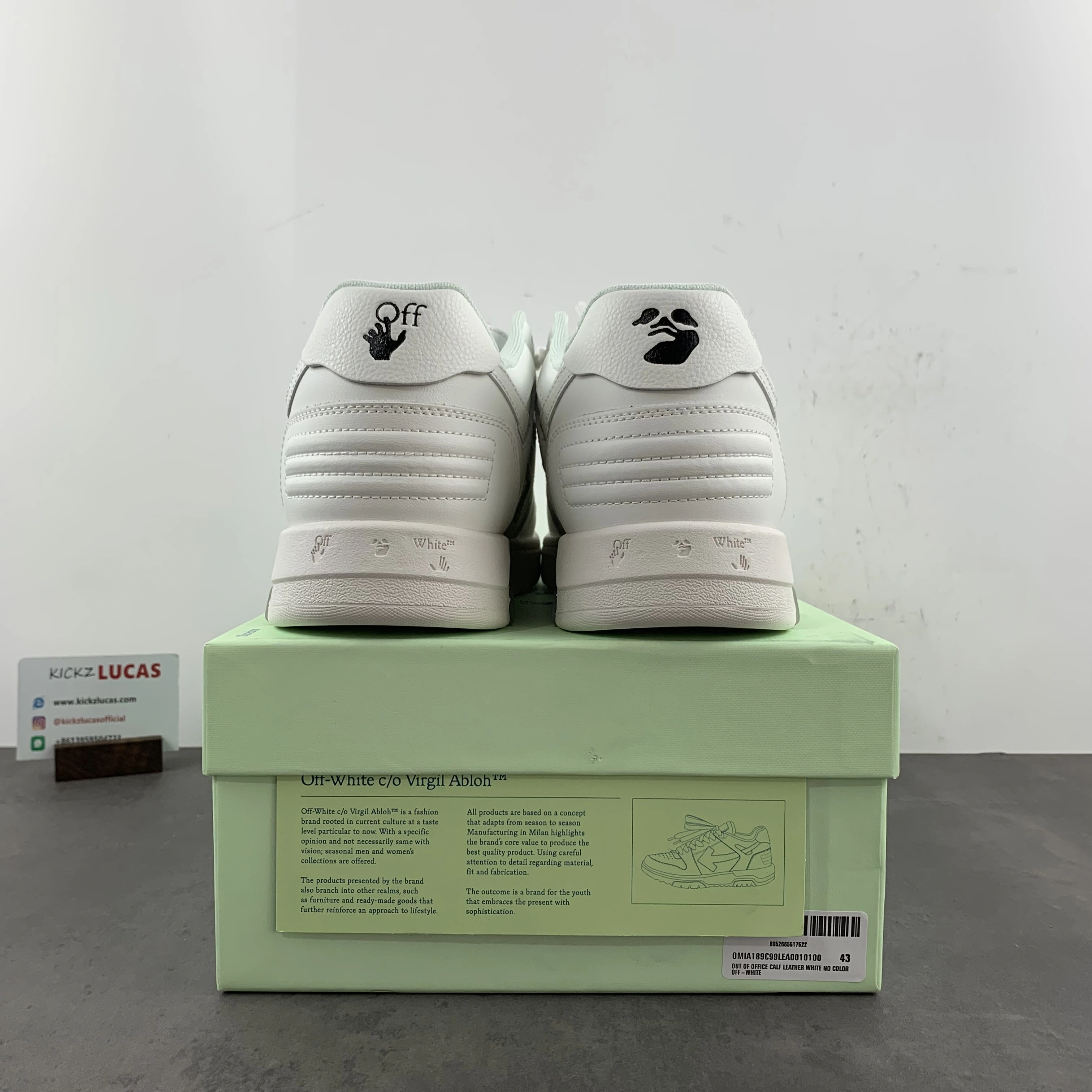 Contemporary O*ff W*hite Out Of Office OOO Low Tops MK 20231019- 5451