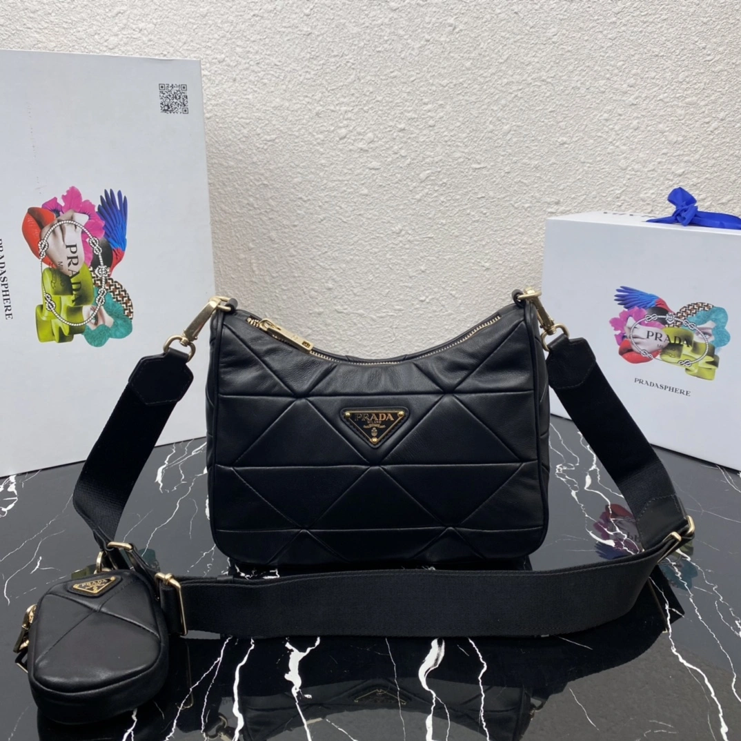 P*rada Top Bag 24*17*7cm EyeCatching 9557