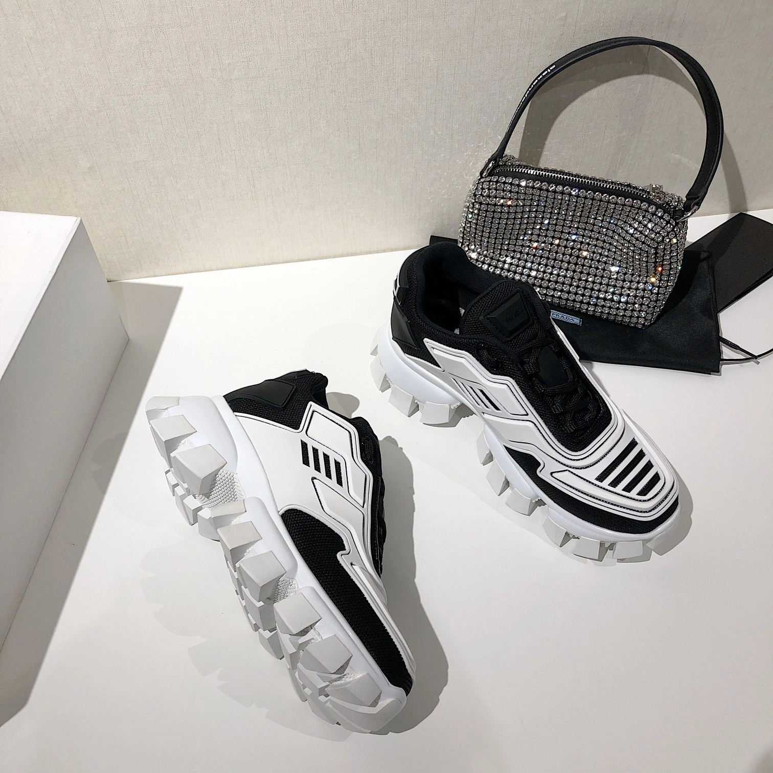 P*rada Top Sneakers Low CL 20230825- Popular 6514
