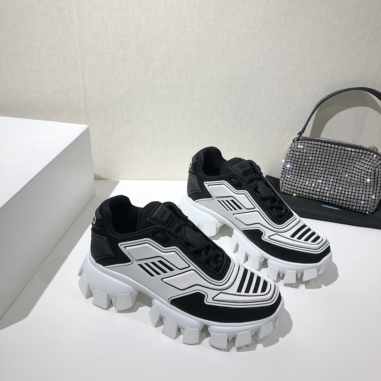 P*rada Top Sneakers Low CL 20230825- Popular 6514
