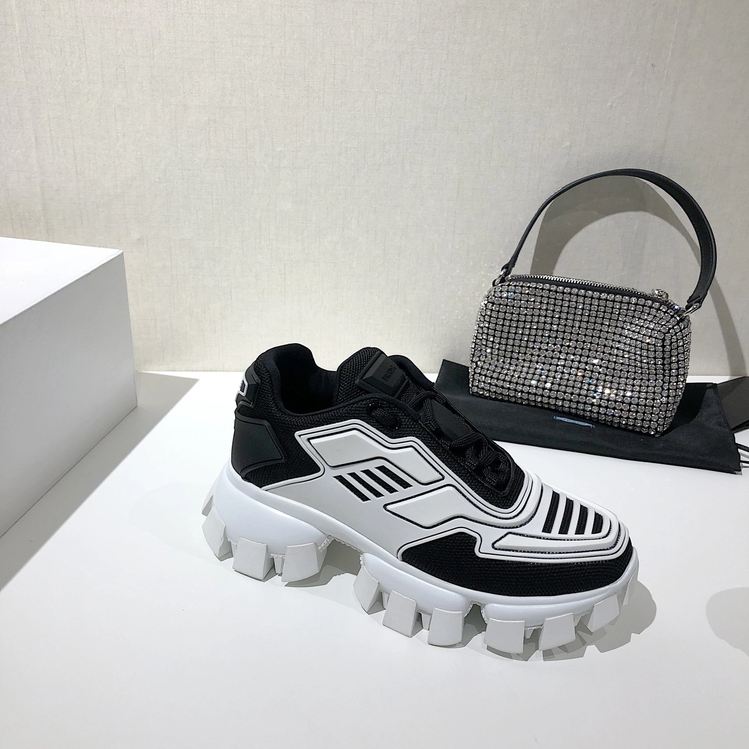 P*rada Top Sneakers Low CL 20230825- Popular 6514