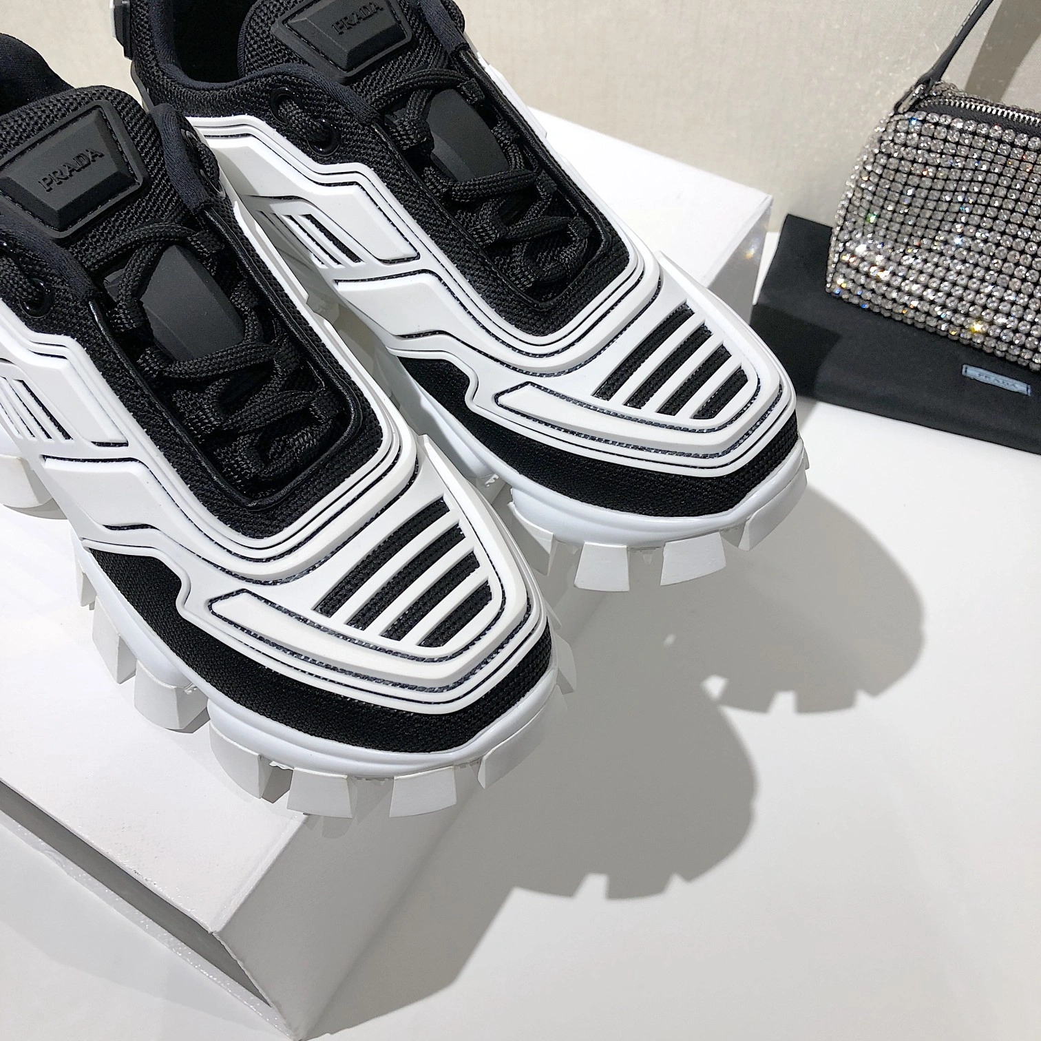 P*rada Top Sneakers Low CL 20230825- Popular 6514