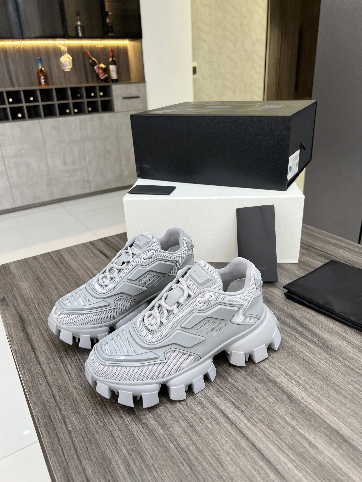 P*rada Top Sneakers Low CL 20230825- Sleek 6504