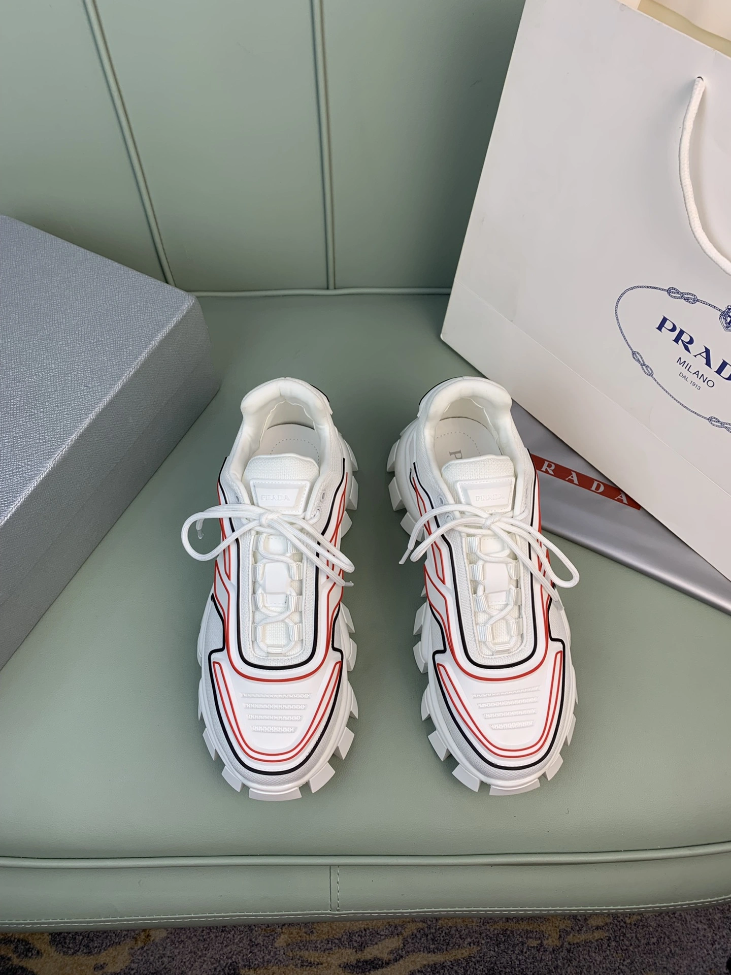 P*rada Top Sneakers Low CL 20230825- Cozy 6500