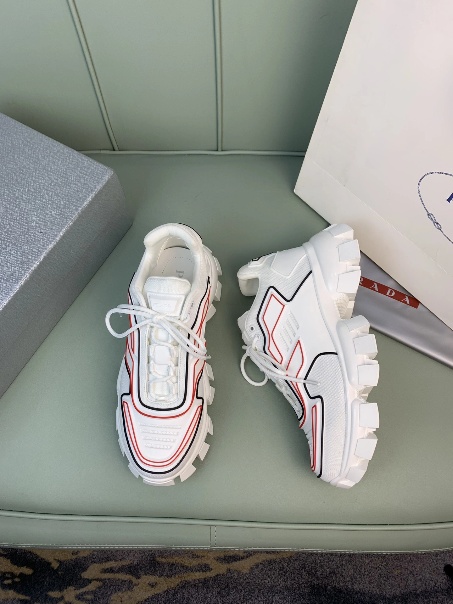P*rada Top Sneakers Low CL 20230825- Cozy 6500