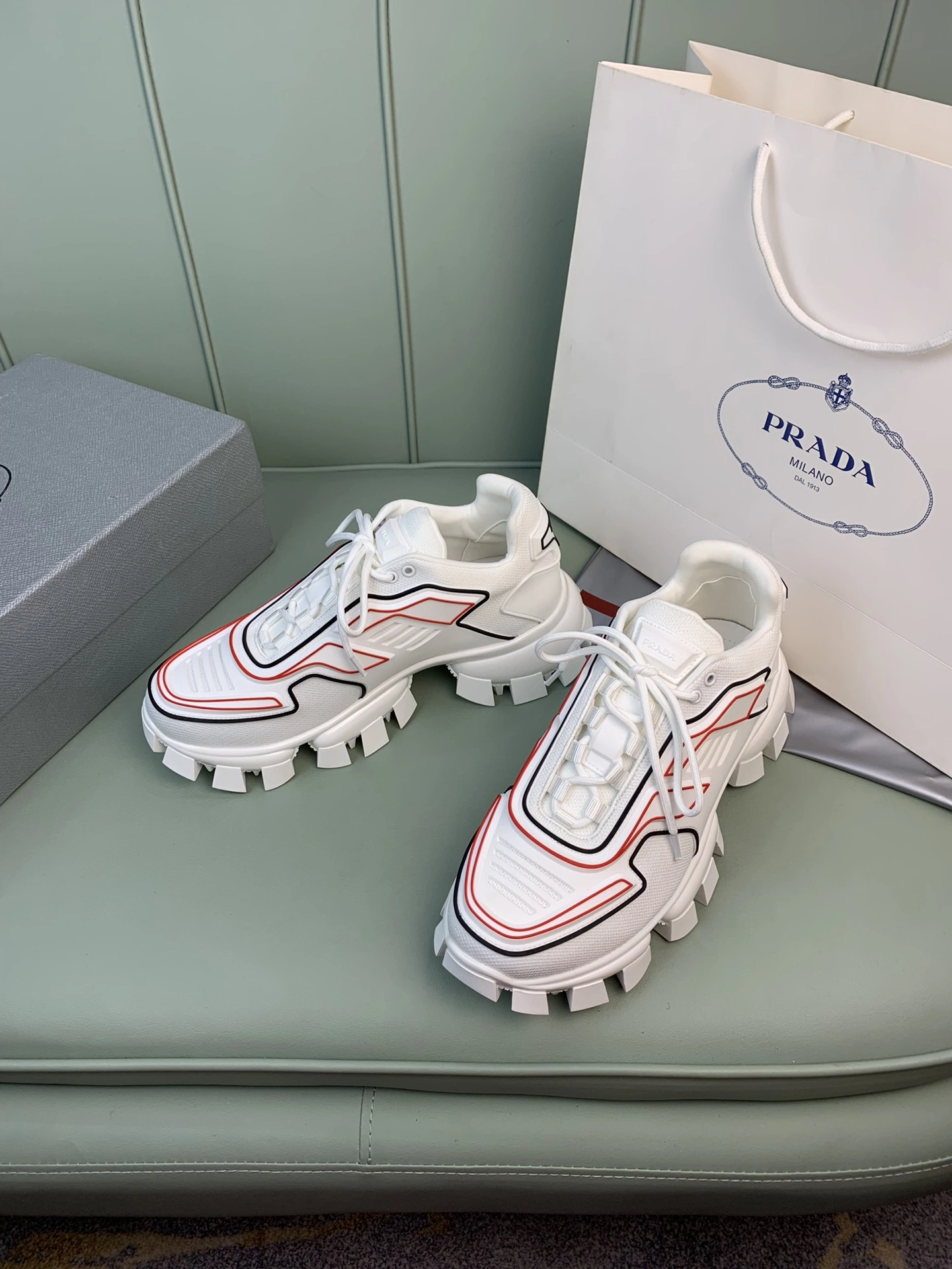 P*rada Top Sneakers Low CL 20230825- Cozy 6500