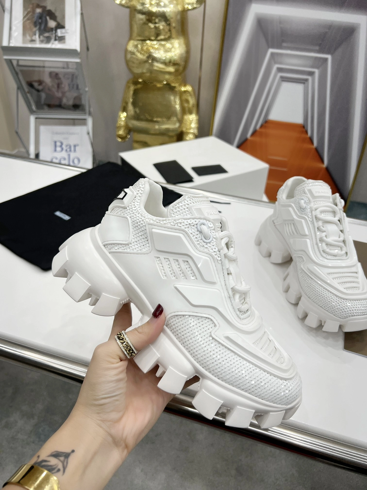 P*rada Top Sneakers Low CL 20230825- Versatile 6499