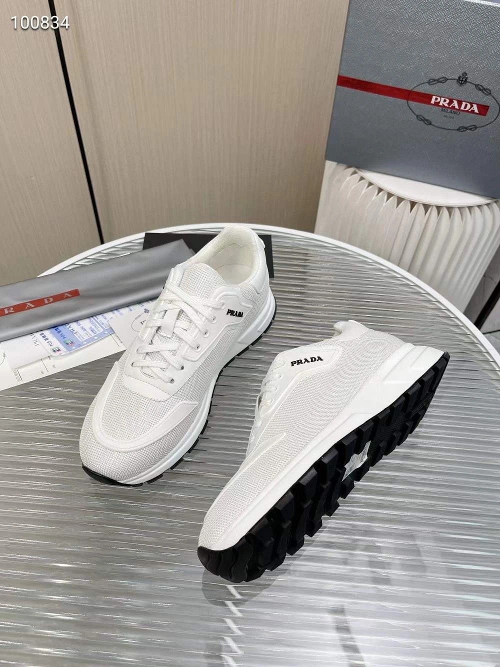 P*rada Top Sneakers Low CL 20230825- Neat 6477