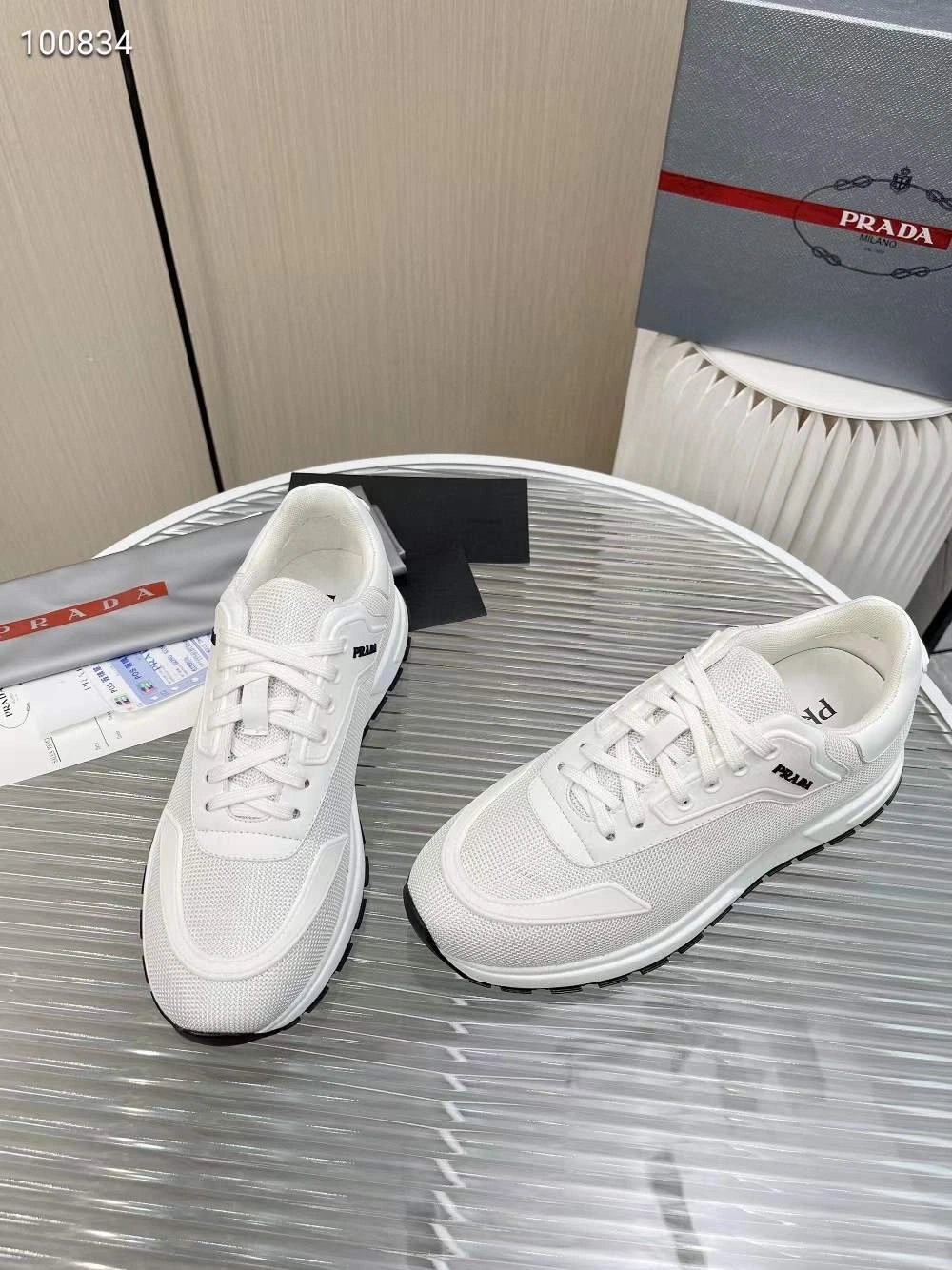 P*rada Top Sneakers Low CL 20230825- Neat 6477
