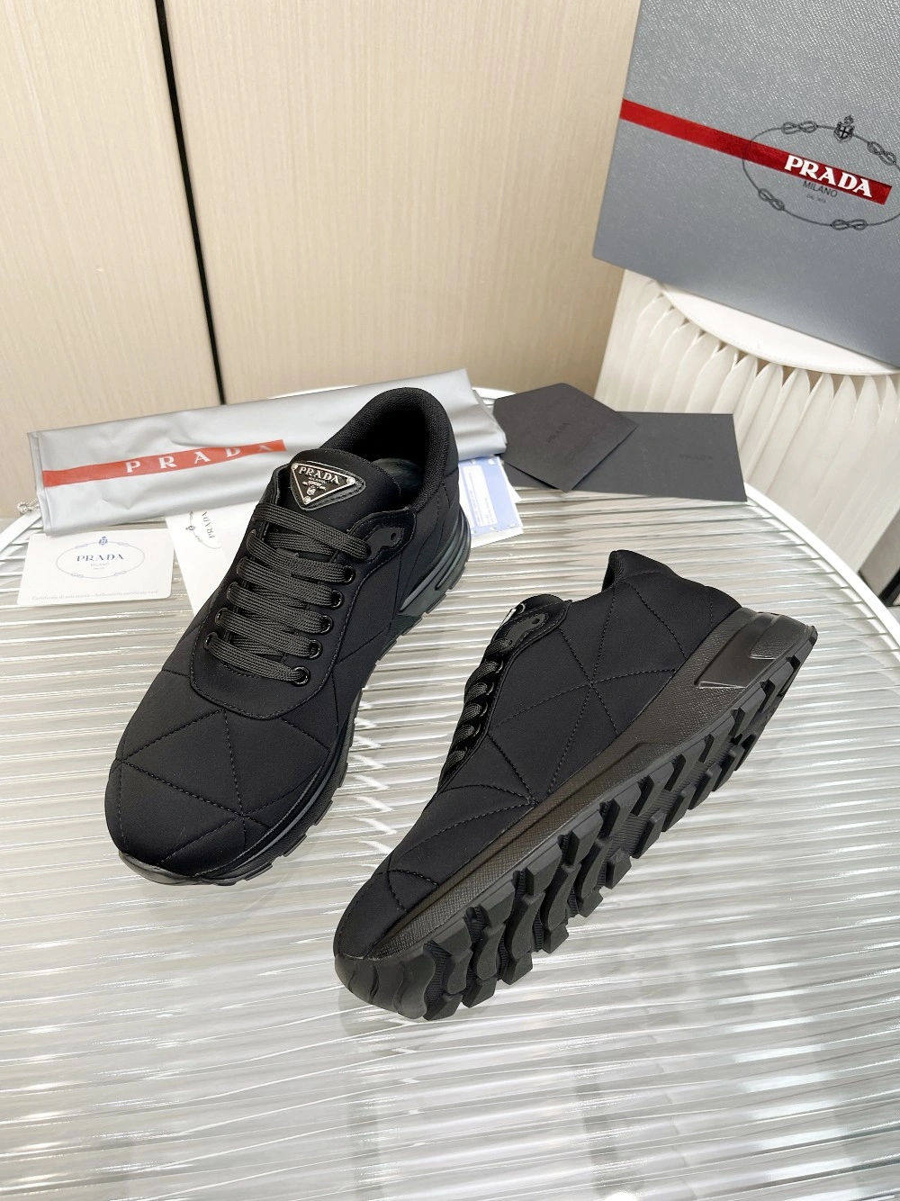 P*rada Top Sneakers Low CL 20230825- EasyMatch 6476
