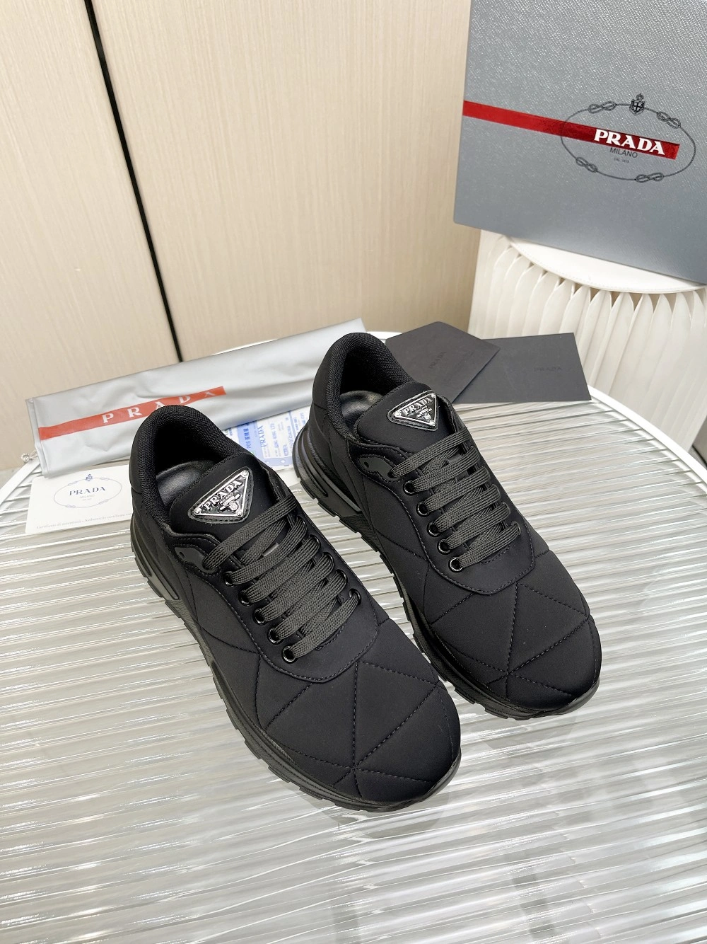 P*rada Top Sneakers Low CL 20230825- EasyMatch 6476