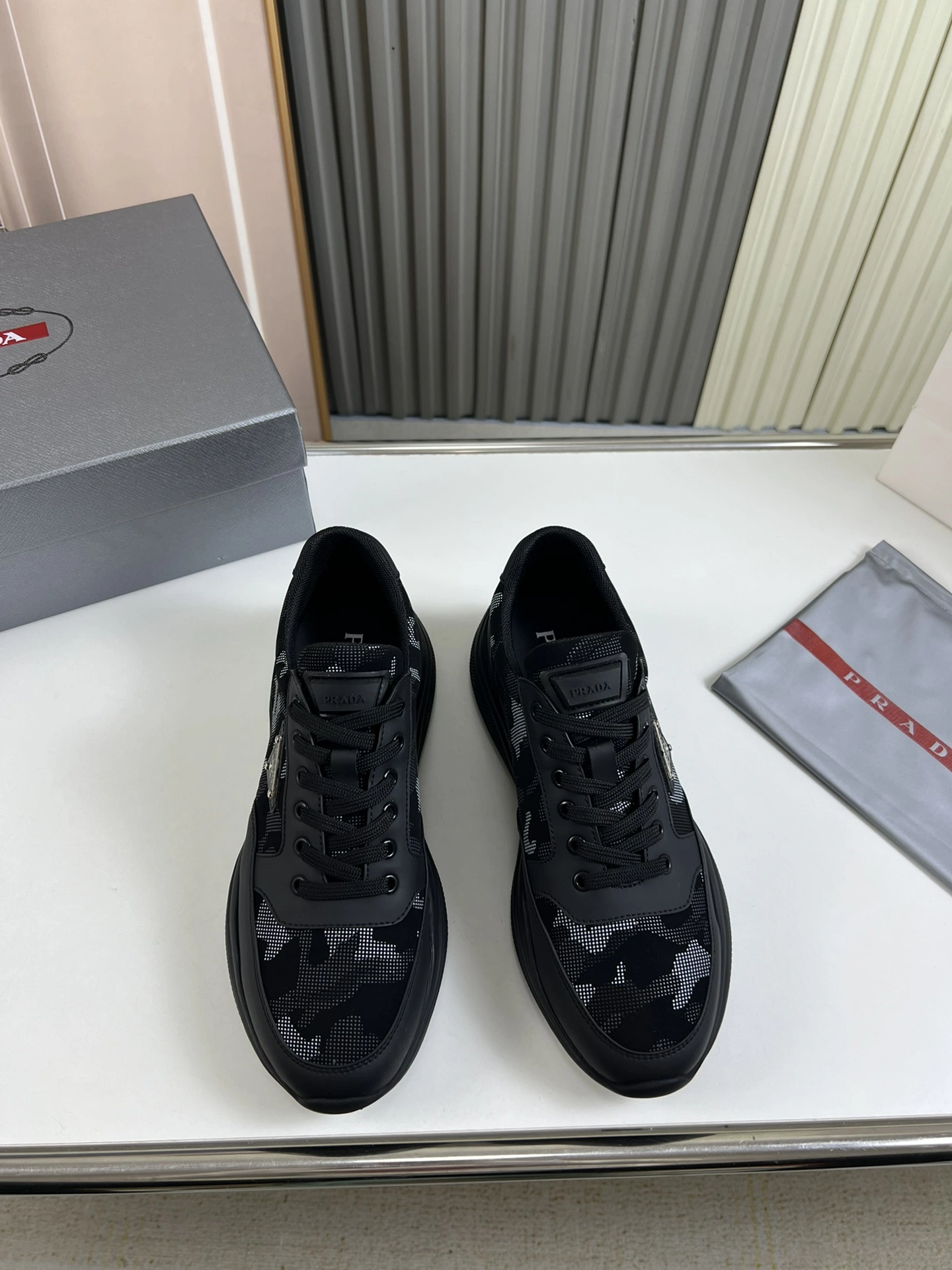 P*rada Top Sneakers Low CL 20230831- WaterResistant 6438
