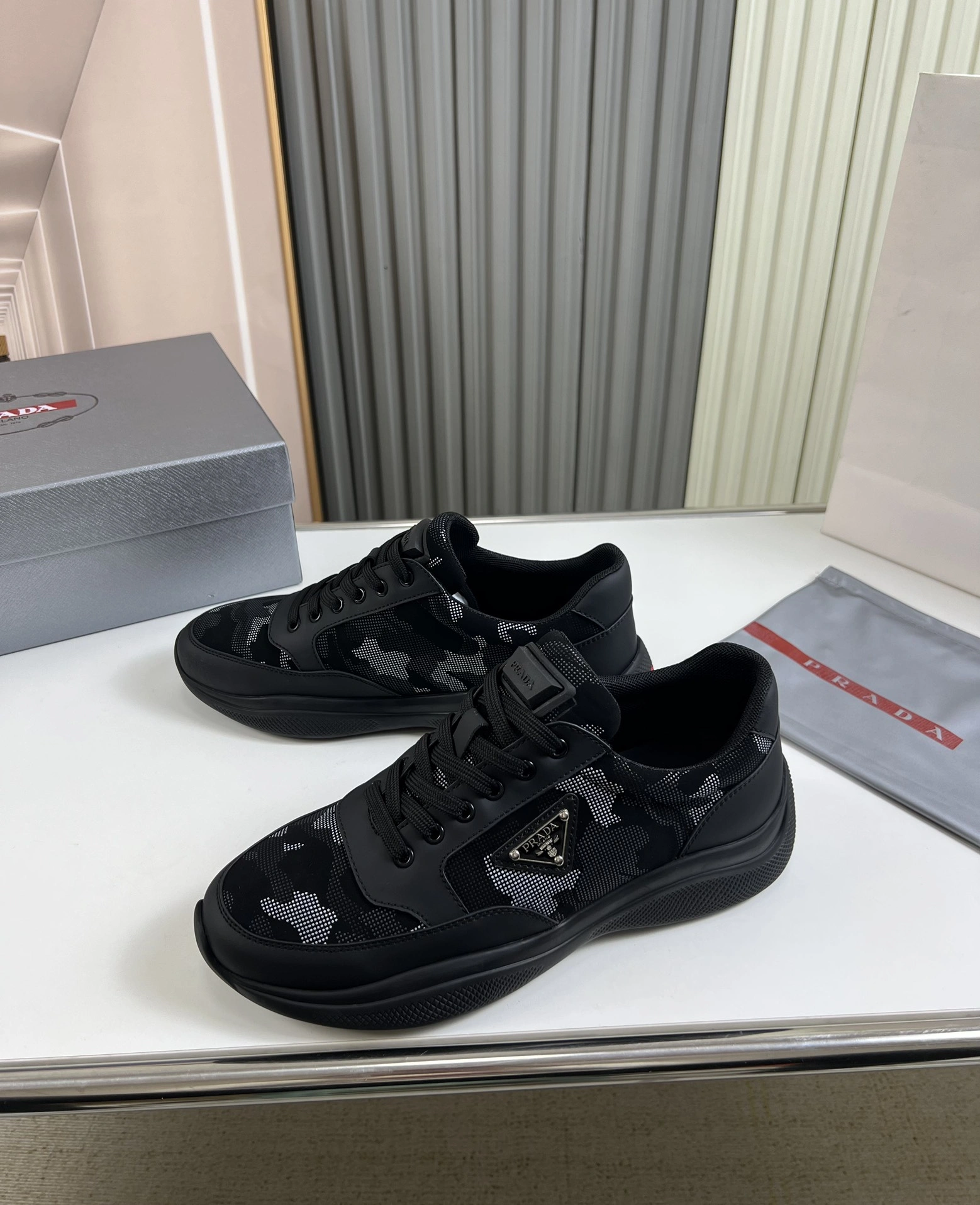 P*rada Top Sneakers Low CL 20230831- WaterResistant 6438