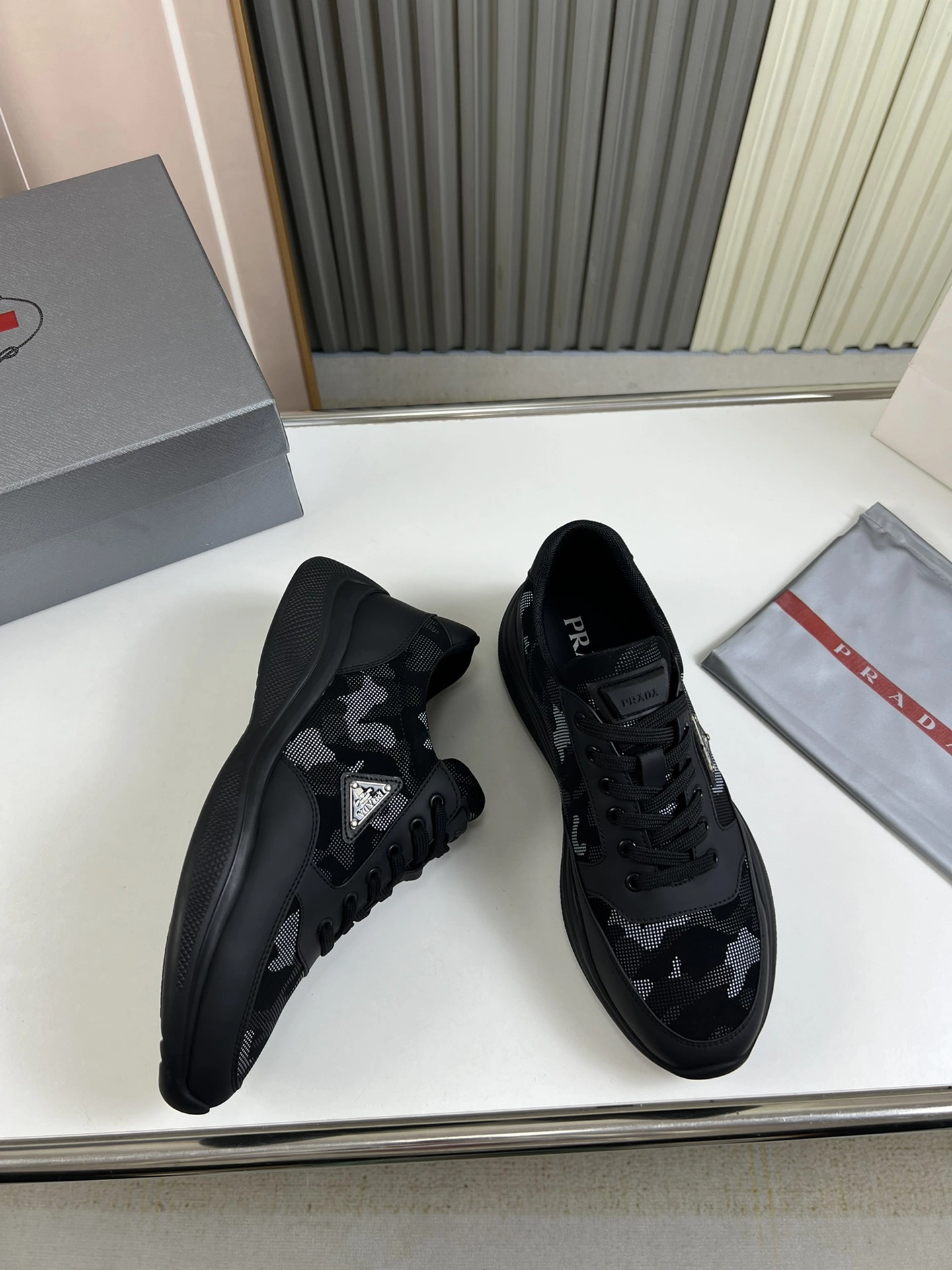 P*rada Top Sneakers Low CL 20230831- WaterResistant 6438