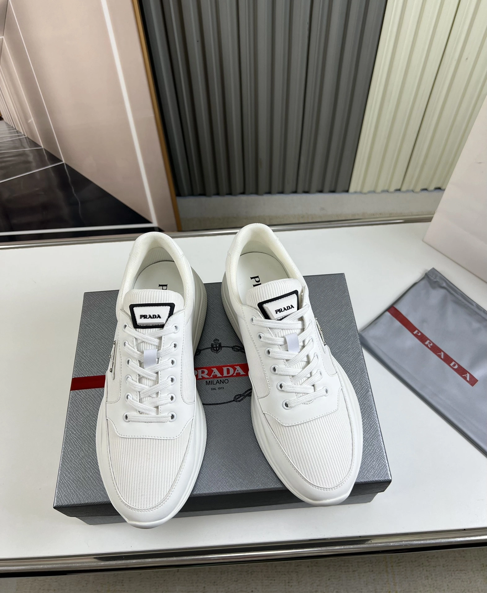 P*rada Top Sneakers Low CL 20230831- BestValue 6439