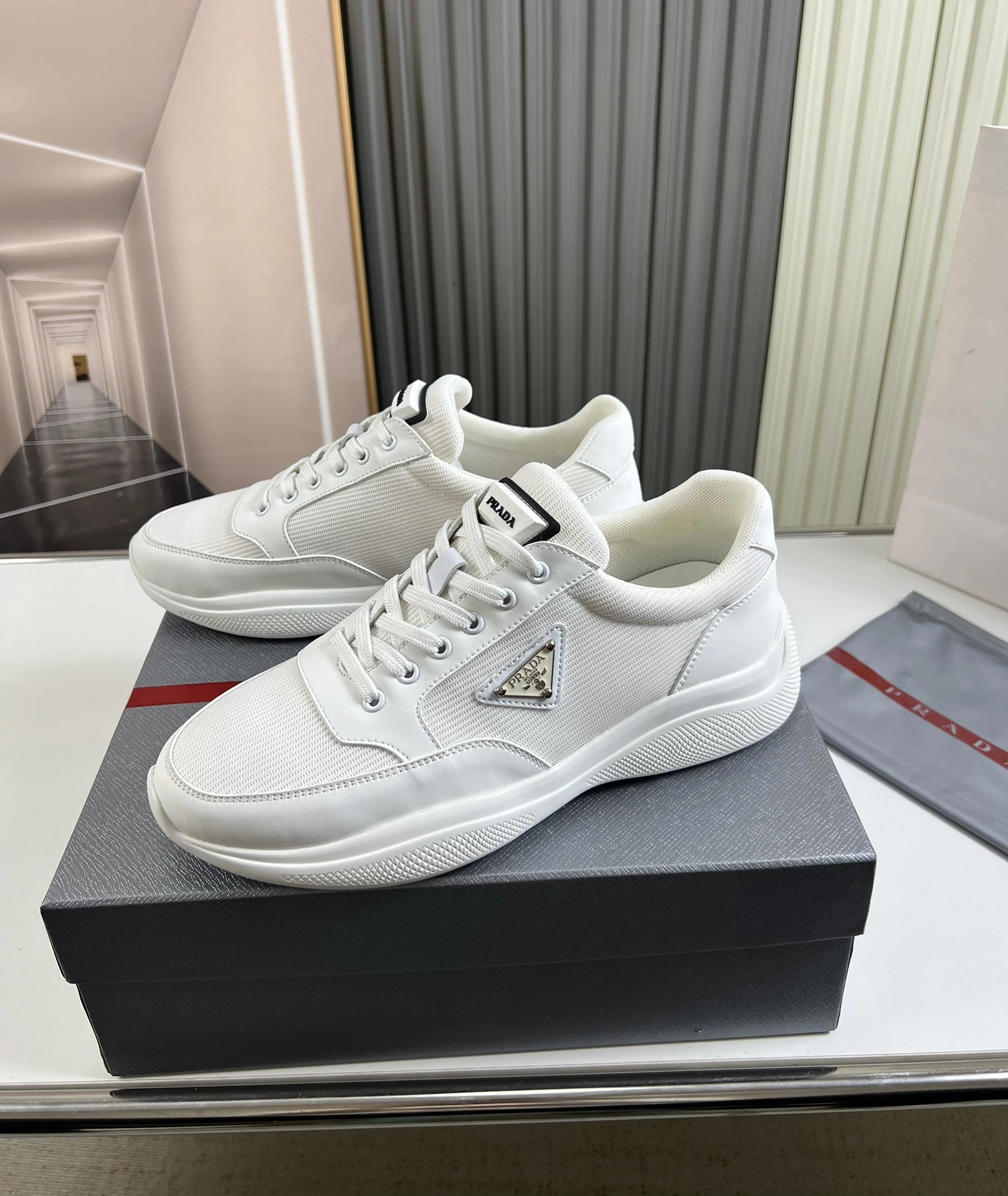 P*rada Top Sneakers Low CL 20230831- BestValue 6439