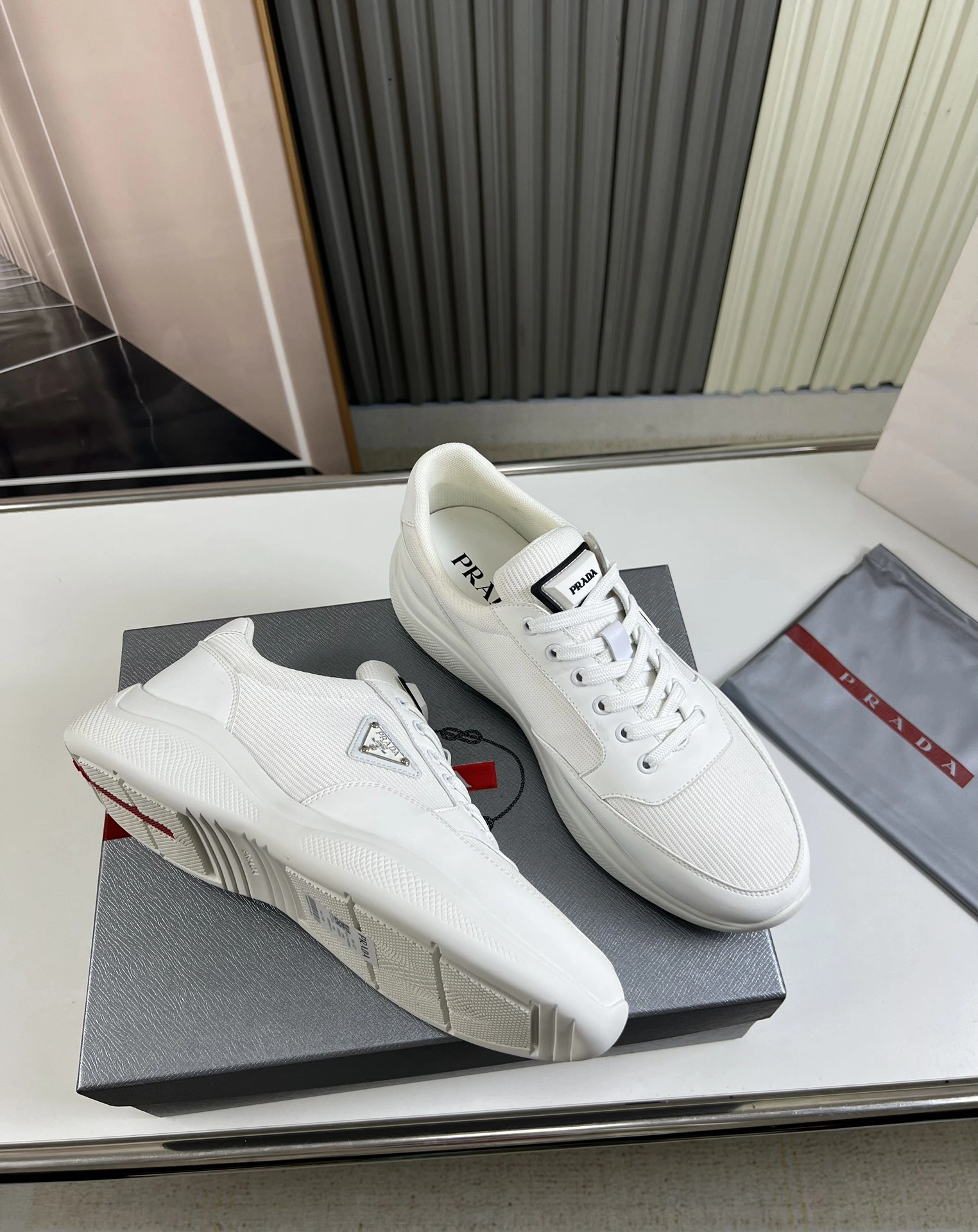 P*rada Top Sneakers Low CL 20230831- BestValue 6439
