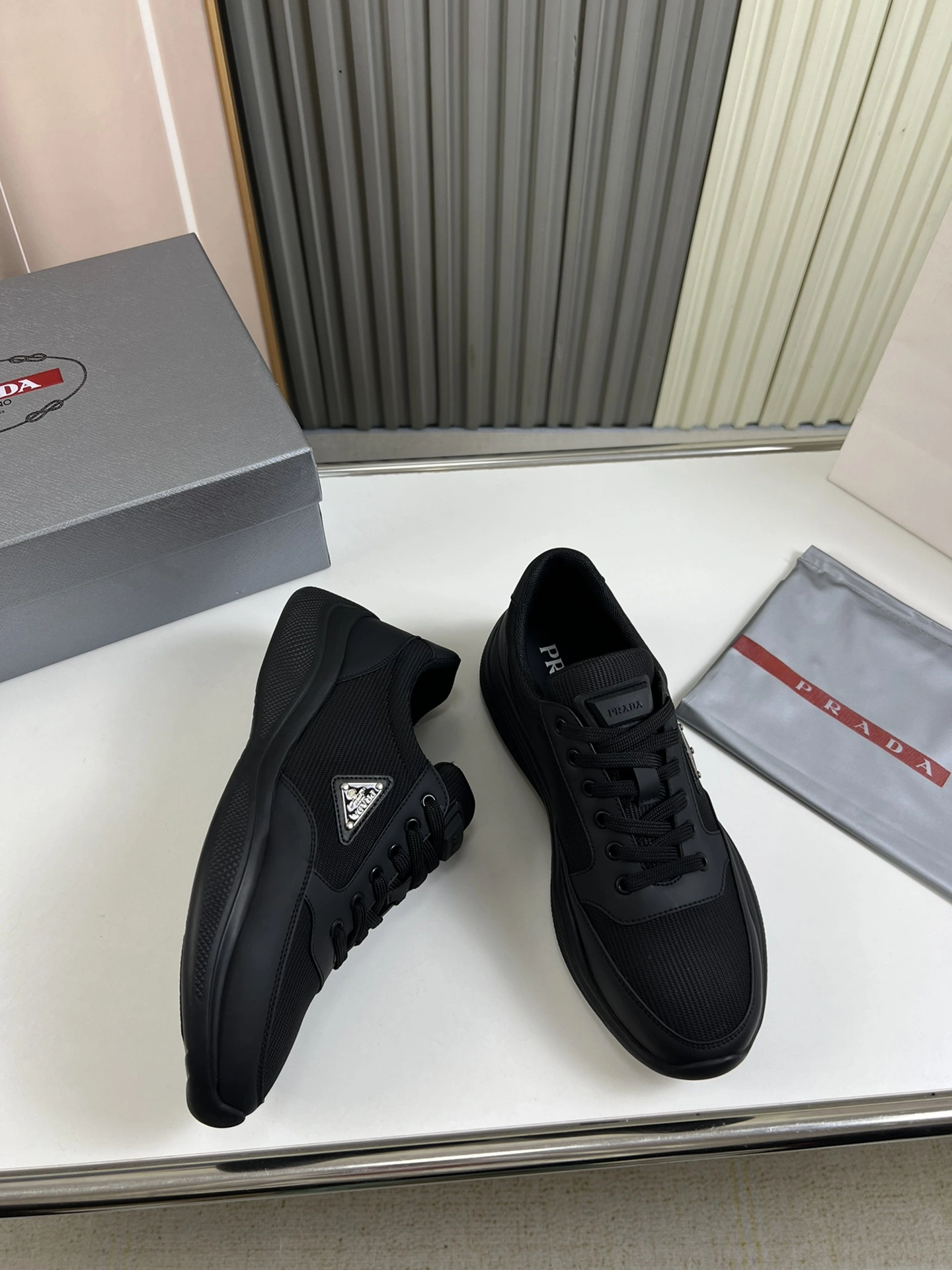 P*rada Top Sneakers Low CL 20230831- WeatherProof 6436