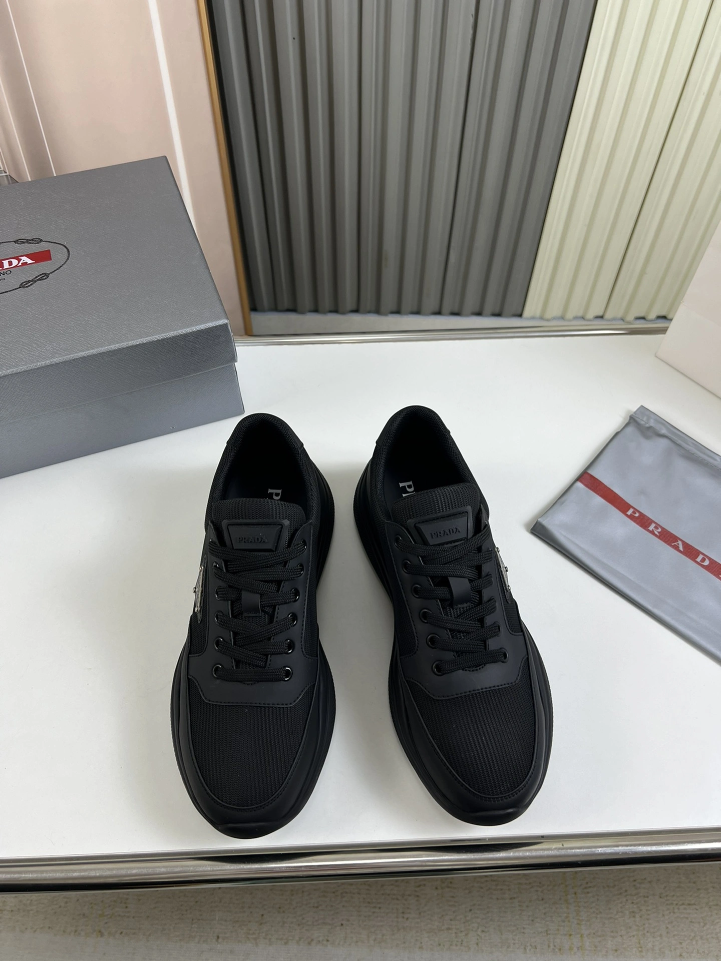 P*rada Top Sneakers Low CL 20230831- WeatherProof 6436