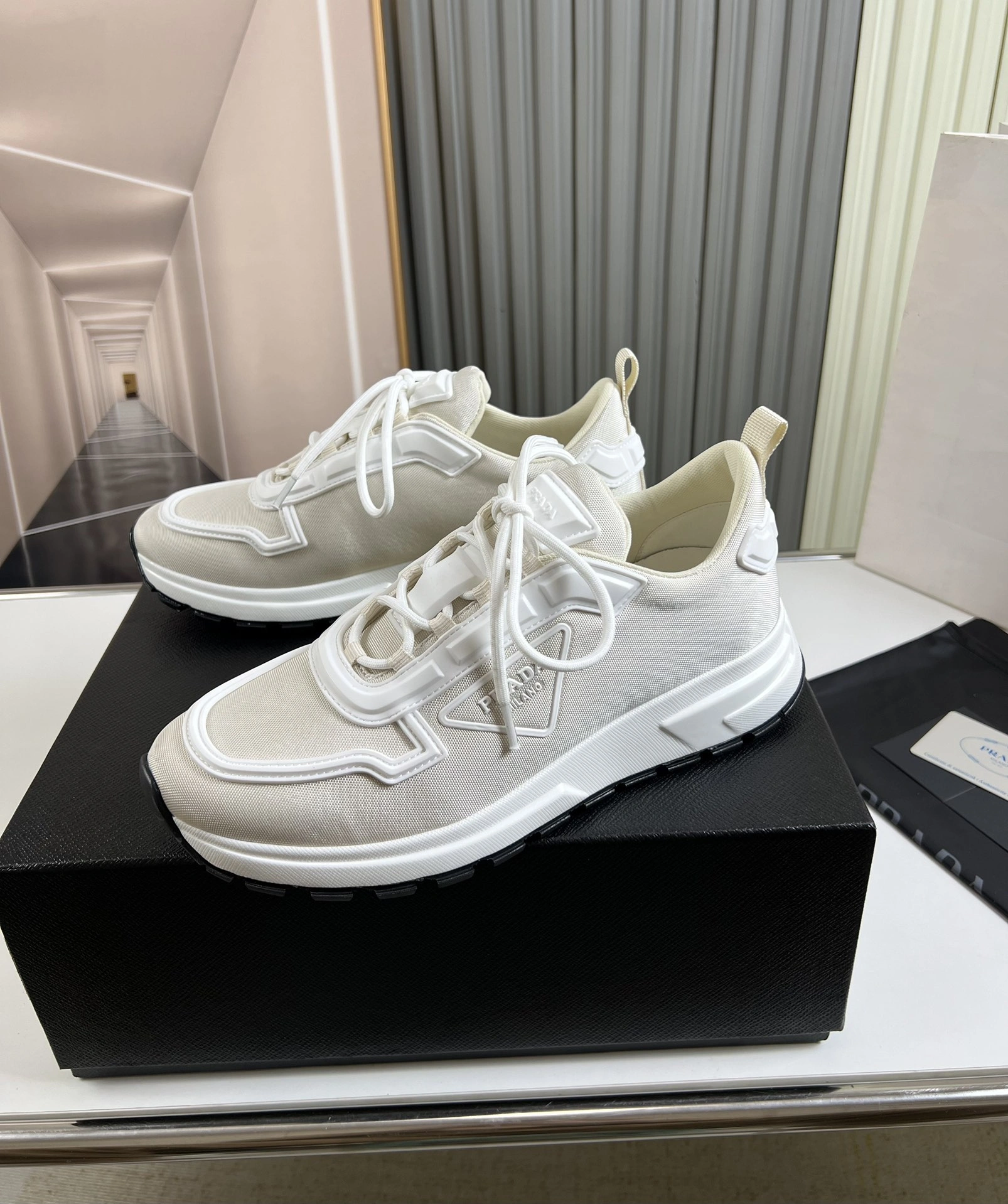 P*rada Top Sneakers Low CL 20230831- Seasonal 6437