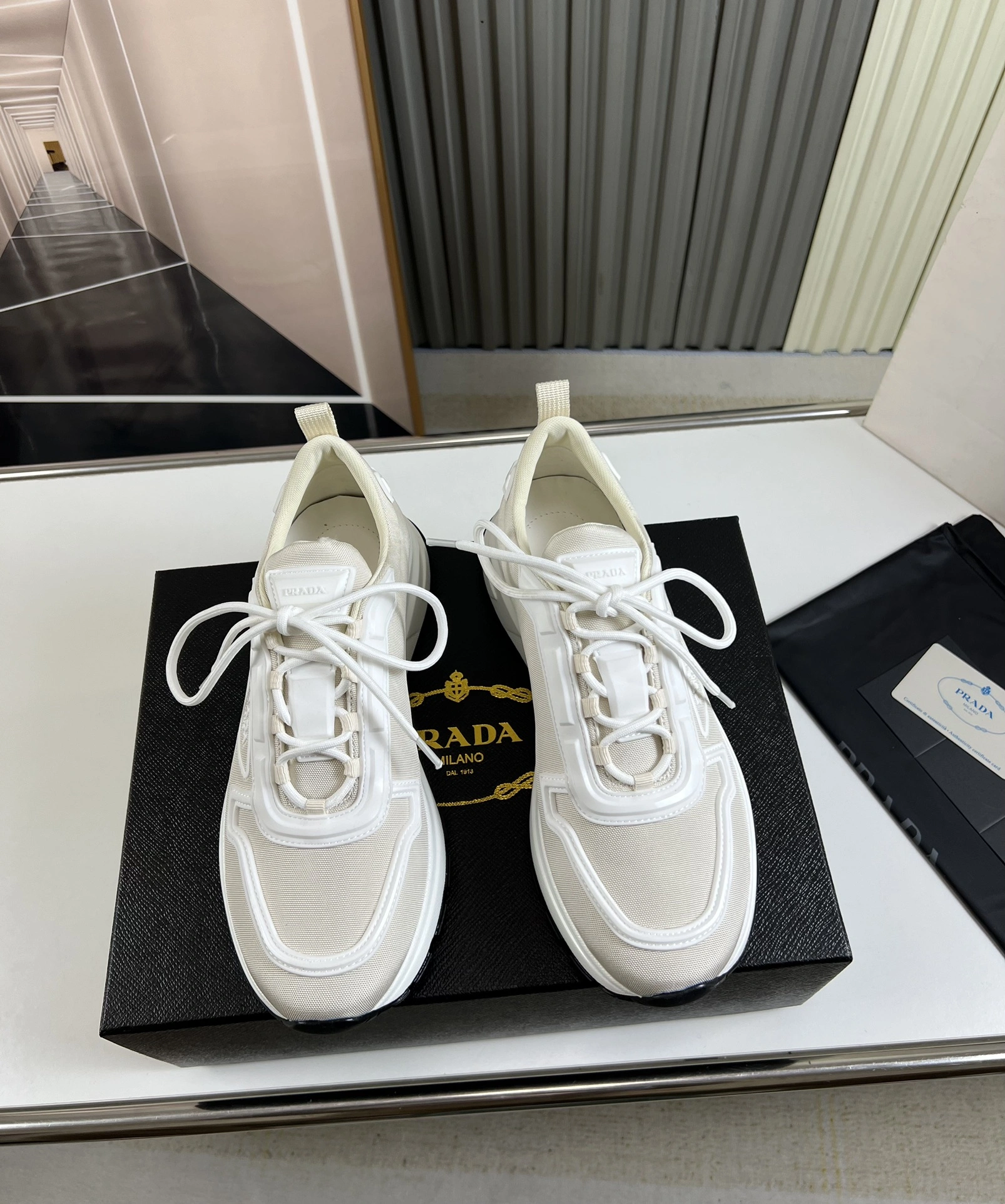 P*rada Top Sneakers Low CL 20230831- Seasonal 6437