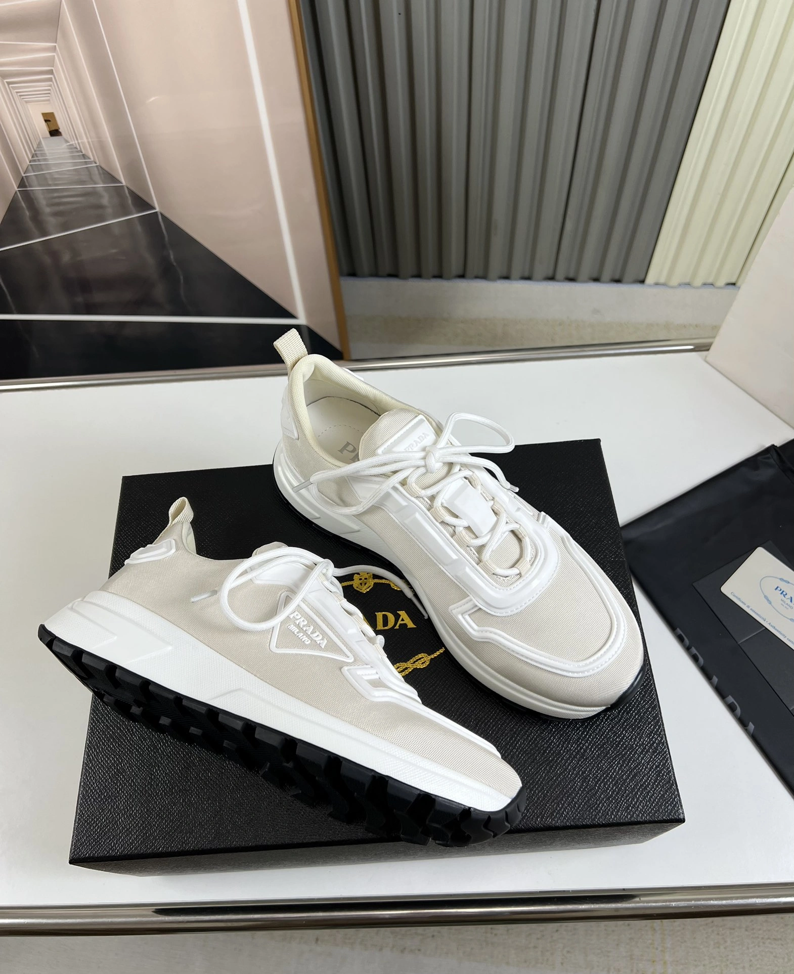 P*rada Top Sneakers Low CL 20230831- Seasonal 6437