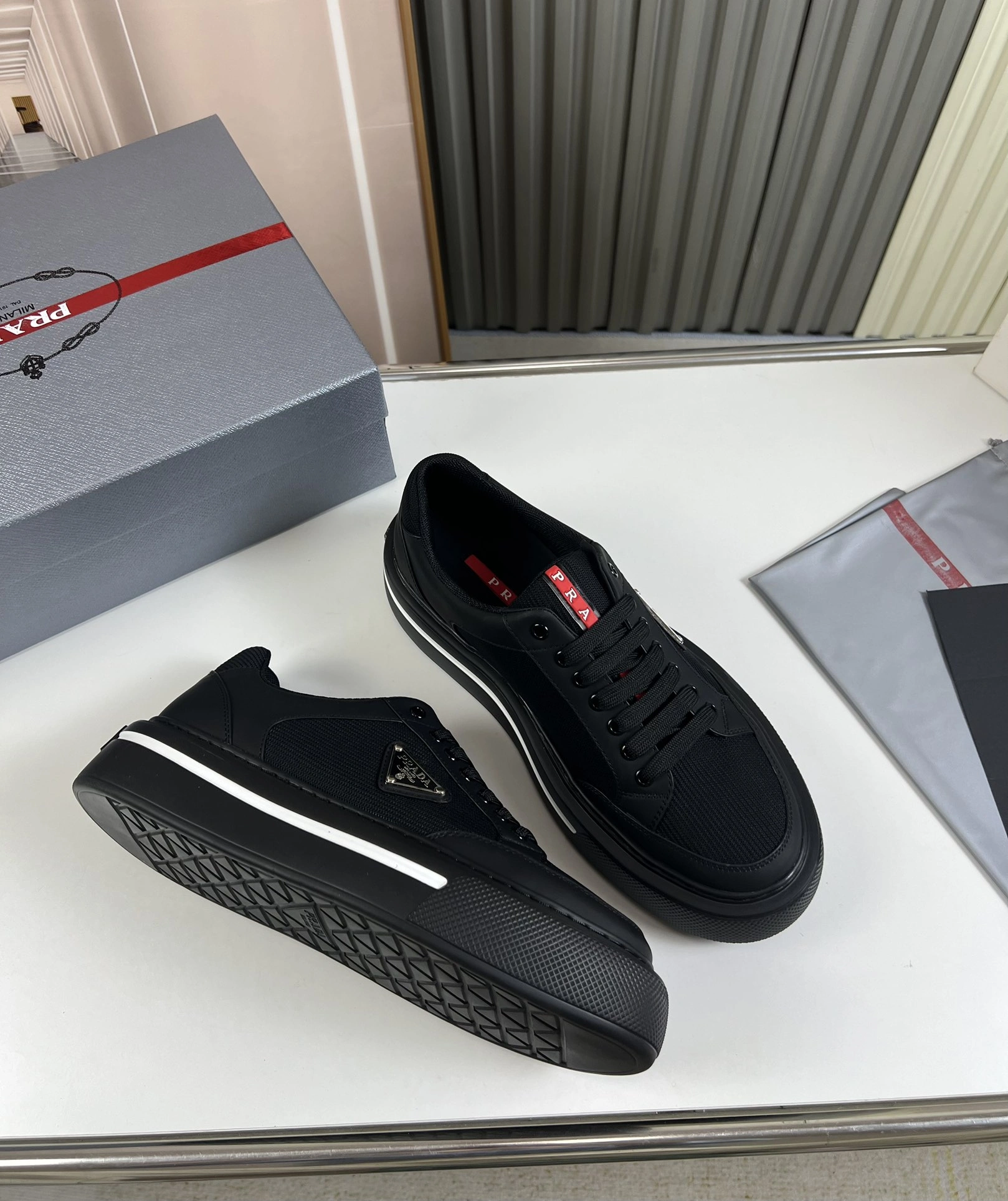 Breathable P*rada Top Sneakers Low CL 20230831- 6432
