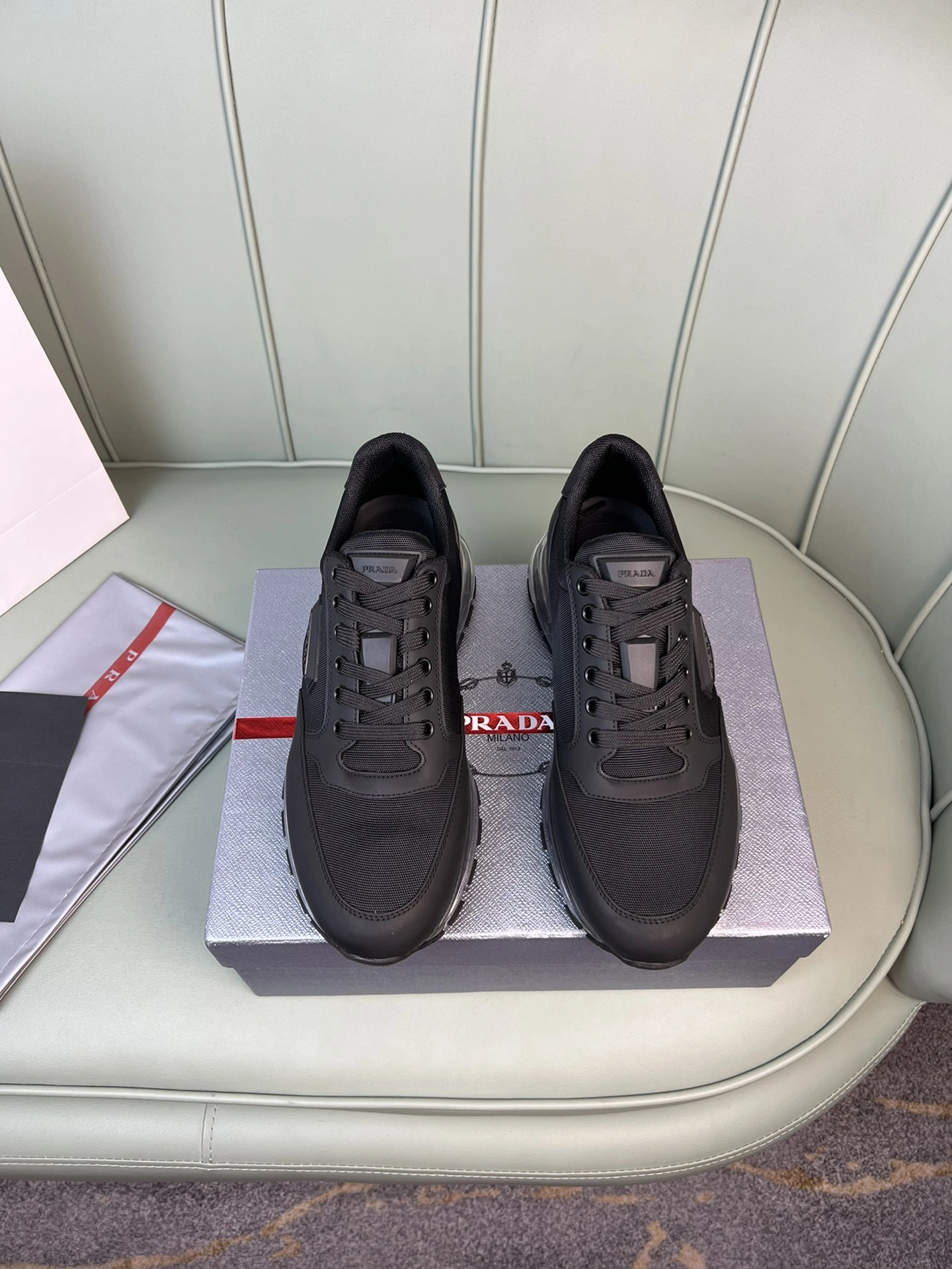 P*rada Top Sneakers Low CL 20230831- Affordable 6468