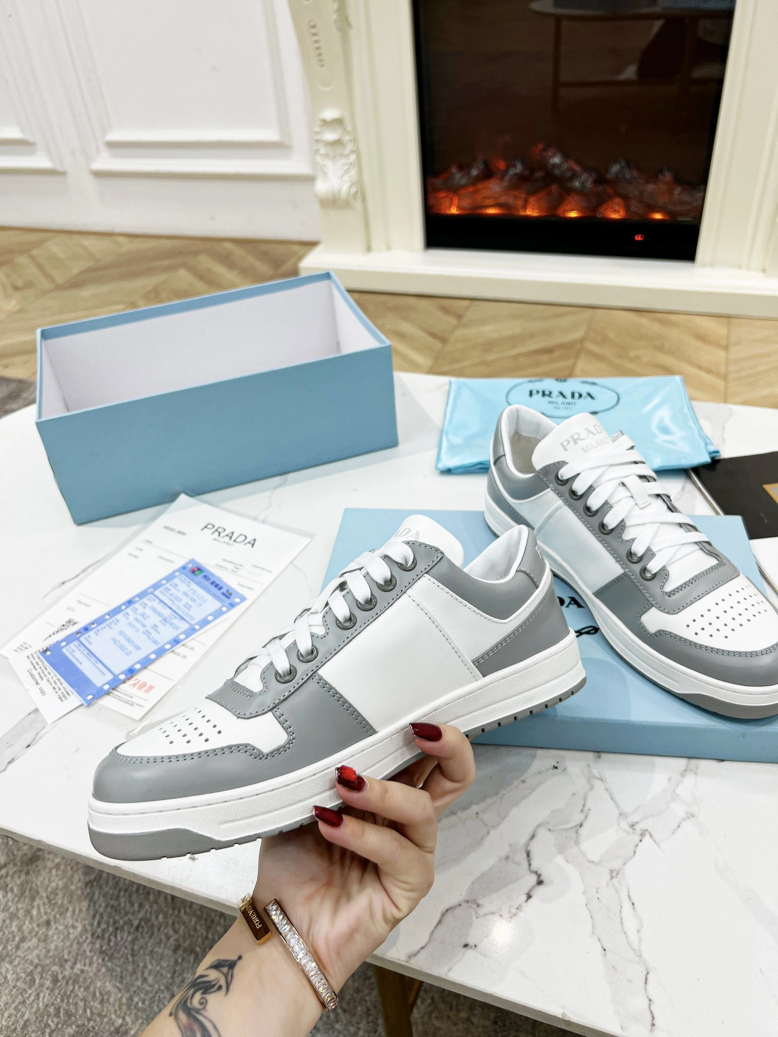 P*rada Top Sneakers Low CL 20230831- EyeCatching 6420