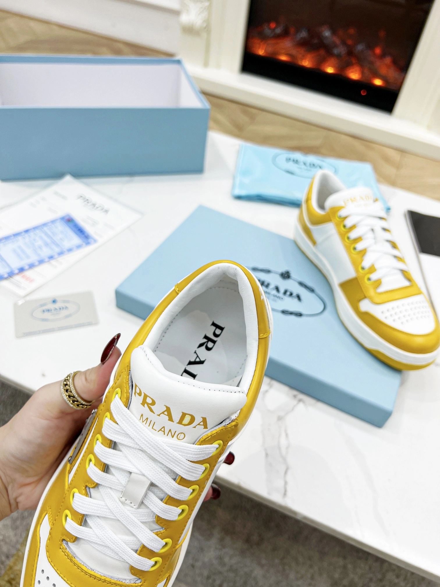 P*rada Top Sneakers Low CL 20230831- TechFriendly 6417