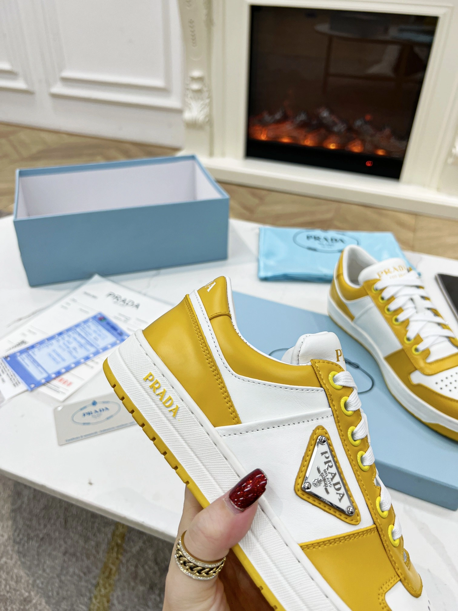 P*rada Top Sneakers Low CL 20230831- TechFriendly 6417