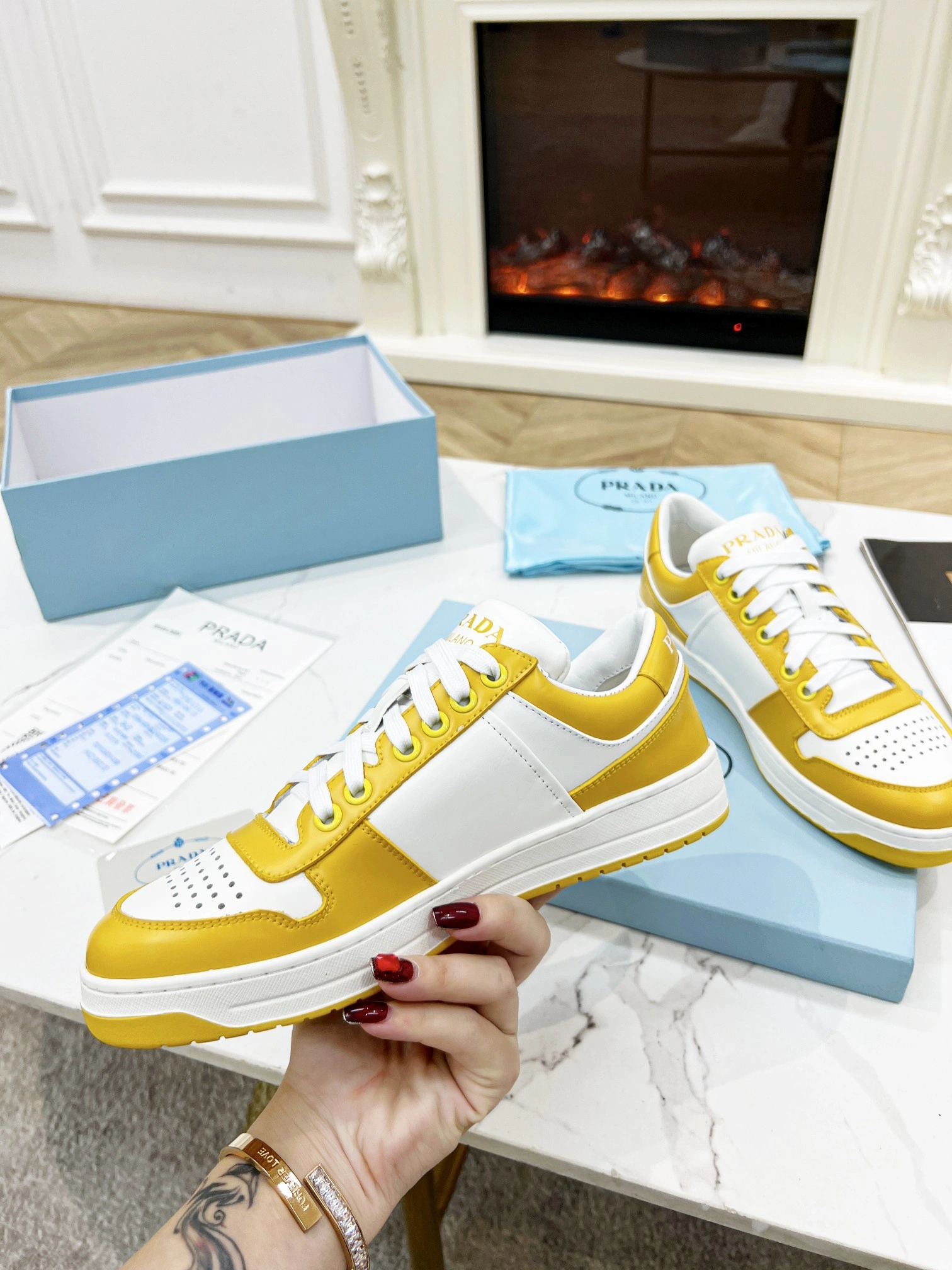 P*rada Top Sneakers Low CL 20230831- TechFriendly 6417
