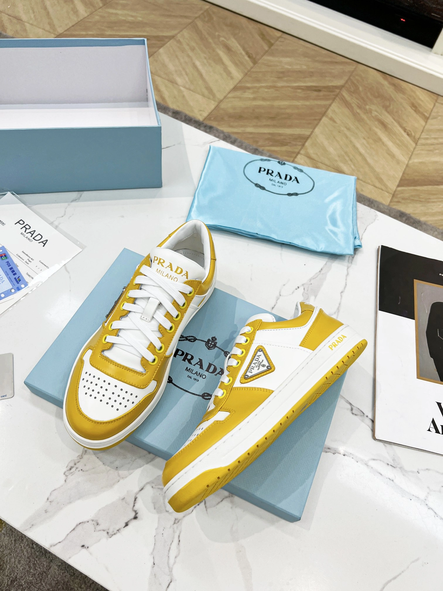 P*rada Top Sneakers Low CL 20230831- TechFriendly 6417
