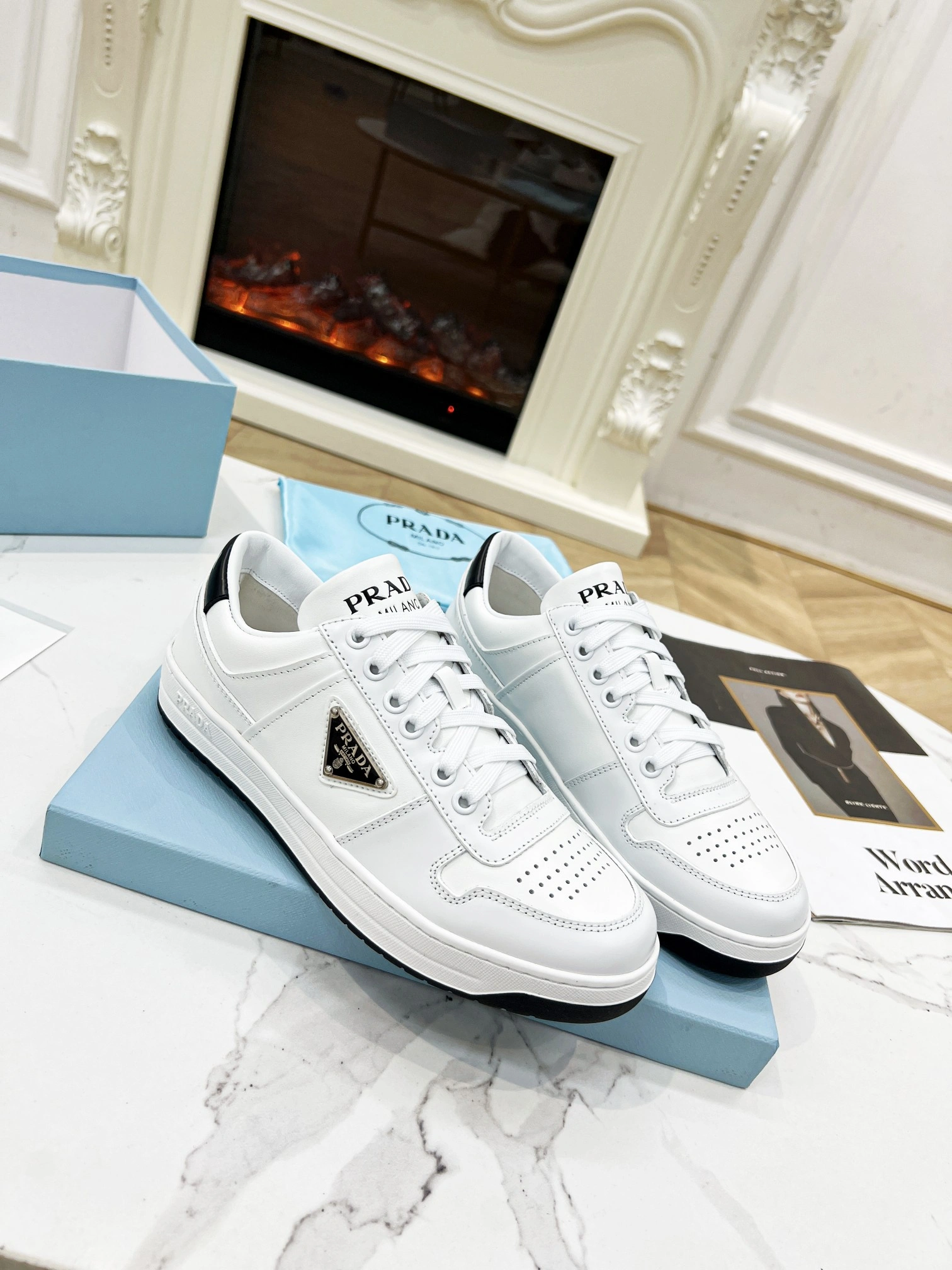 P*rada Top Sneakers Low CL 20230831- Stretchable 6414