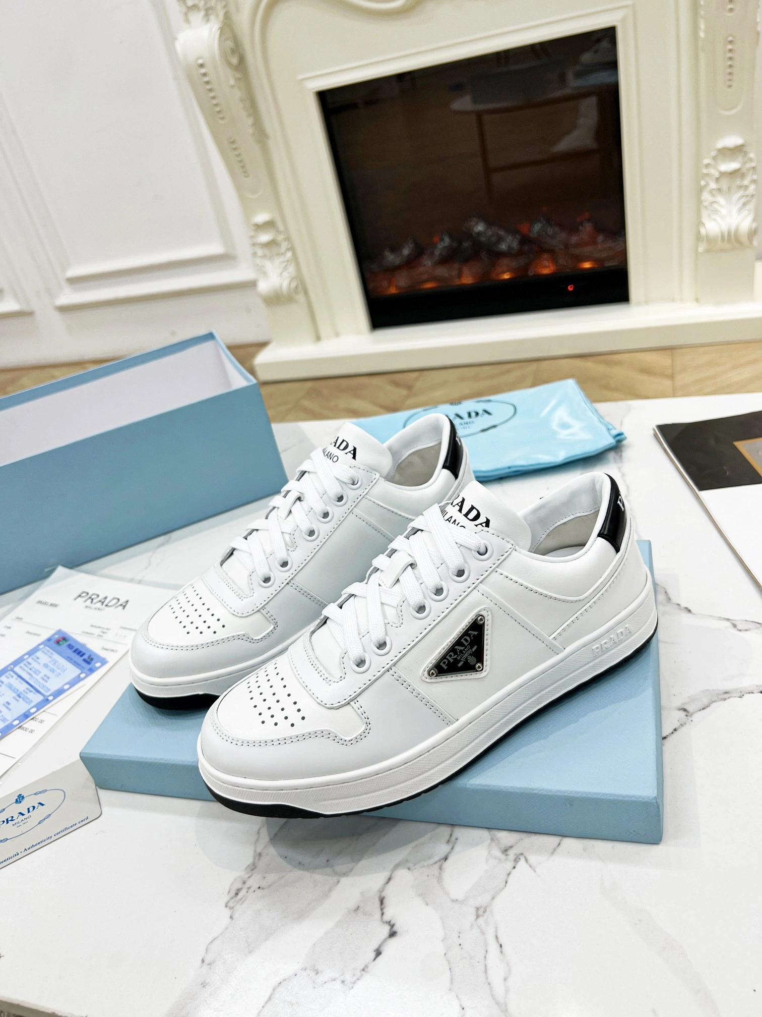P*rada Top Sneakers Low CL 20230831- Stretchable 6414
