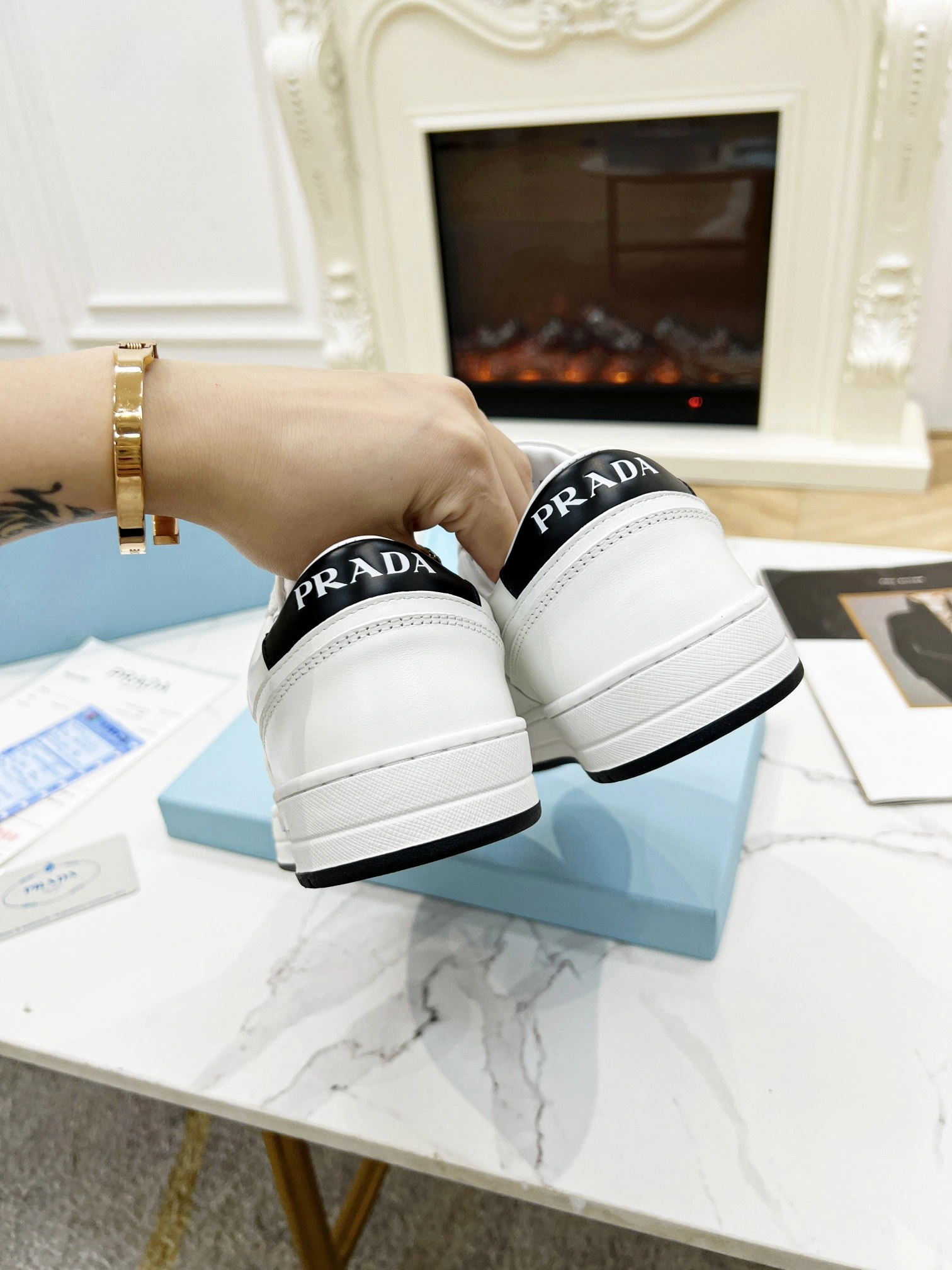 P*rada Top Sneakers Low CL 20230831- Stretchable 6414